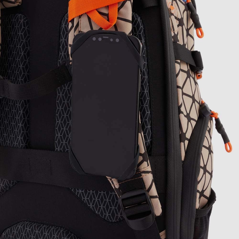 Backpack for ski touring and trekking made of highly performant 40% recycled Cordura® polyester. PIQUADRO Beige