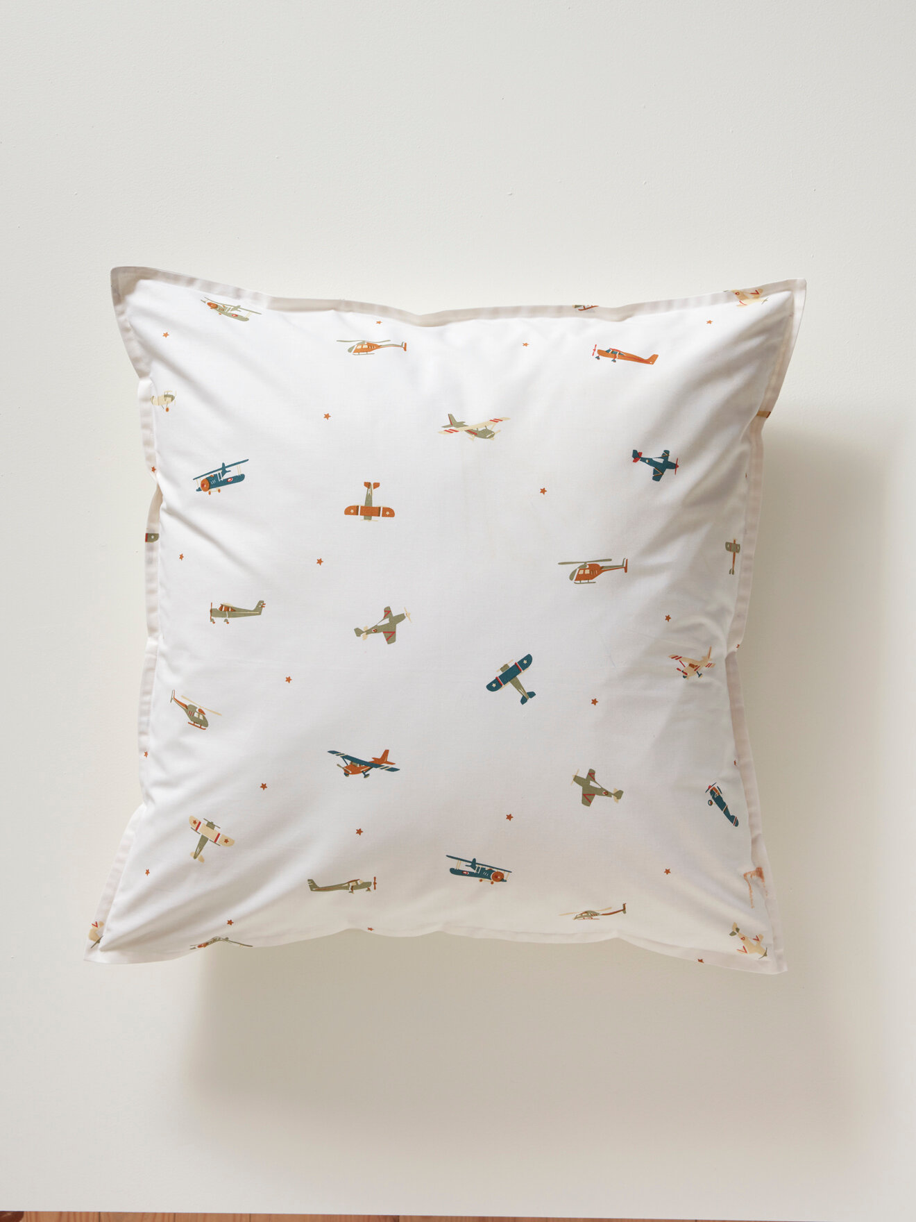“Aviateur” cotton pillowcase CYRILLUS White