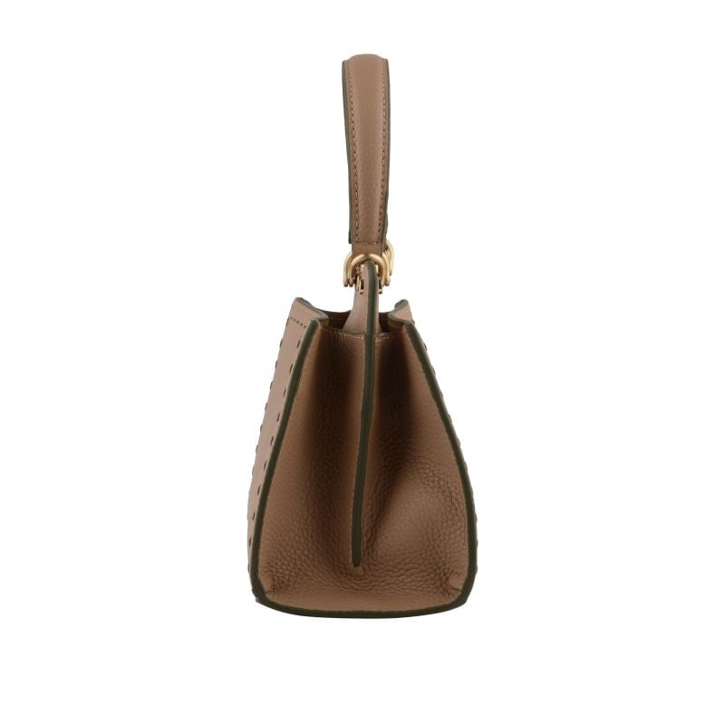 Handbag - cowhide leather POURCHET Brown