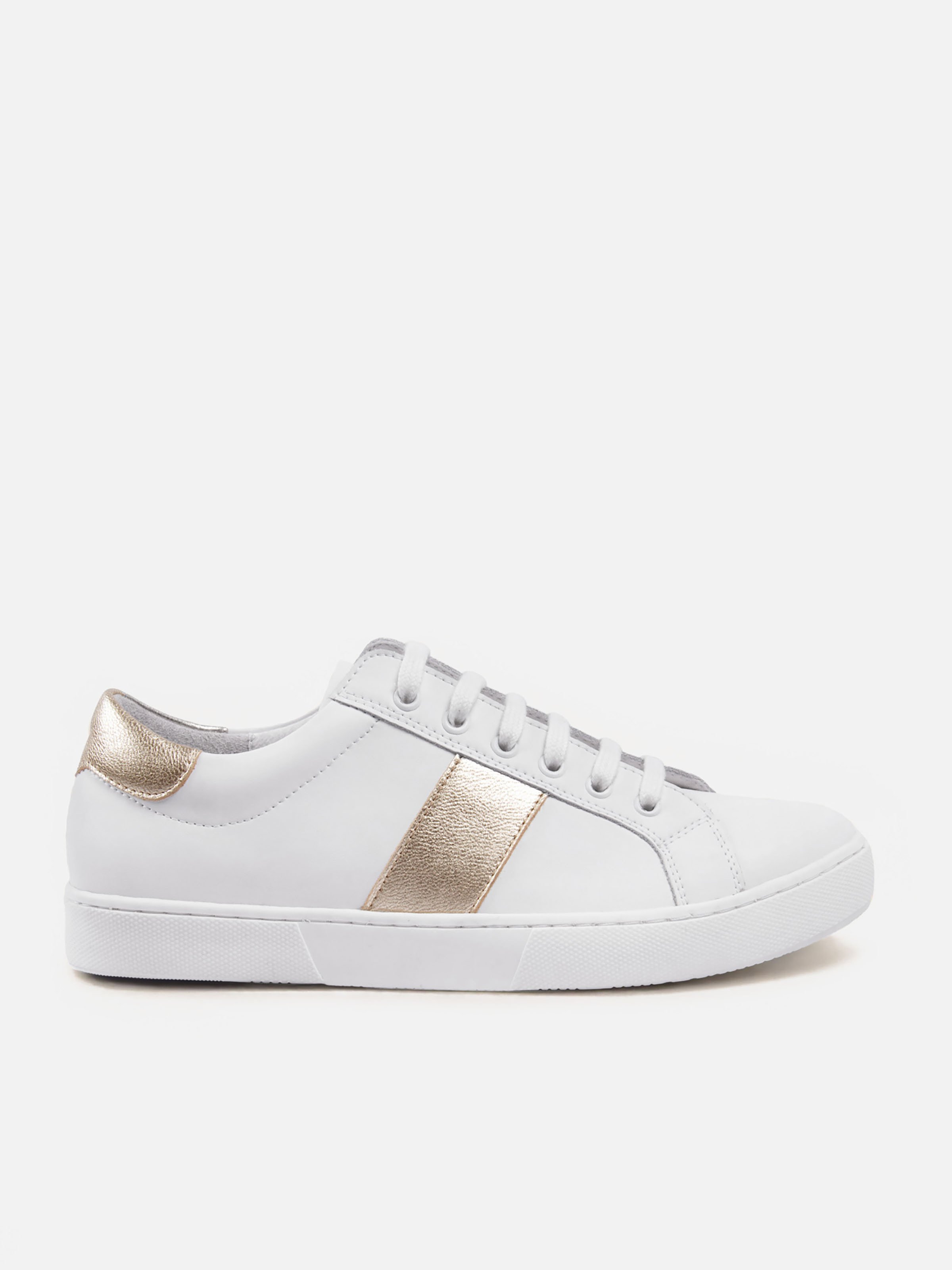 Victory leather lace-up sneakers JULES & JENN White