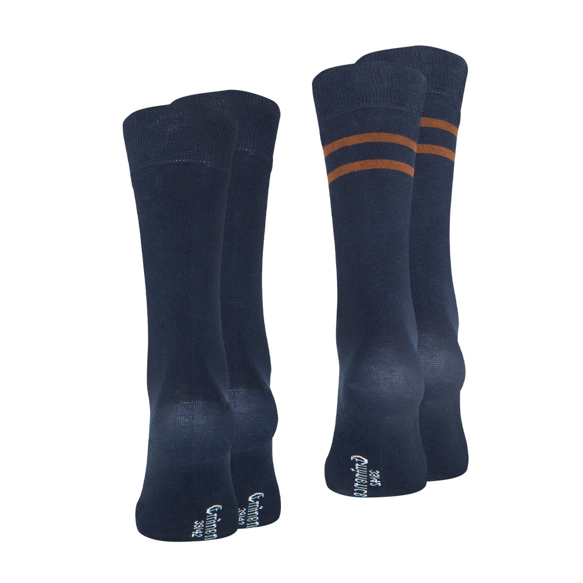 Set of 2 pairs of men's mid-high fancy socks by Eminence EMINENCE Blue