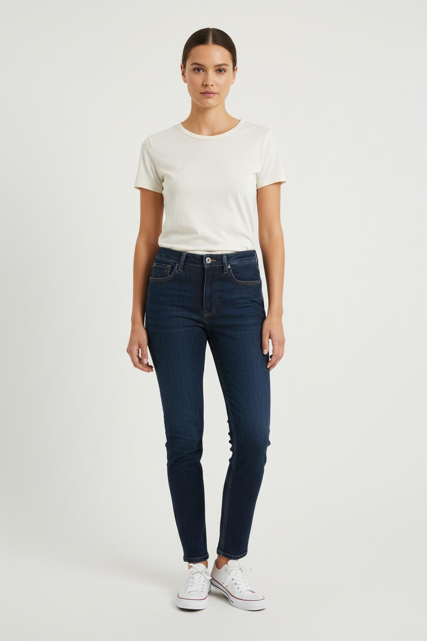 Cropped slim jeans with studs SEZANE - Seconde main Blue
