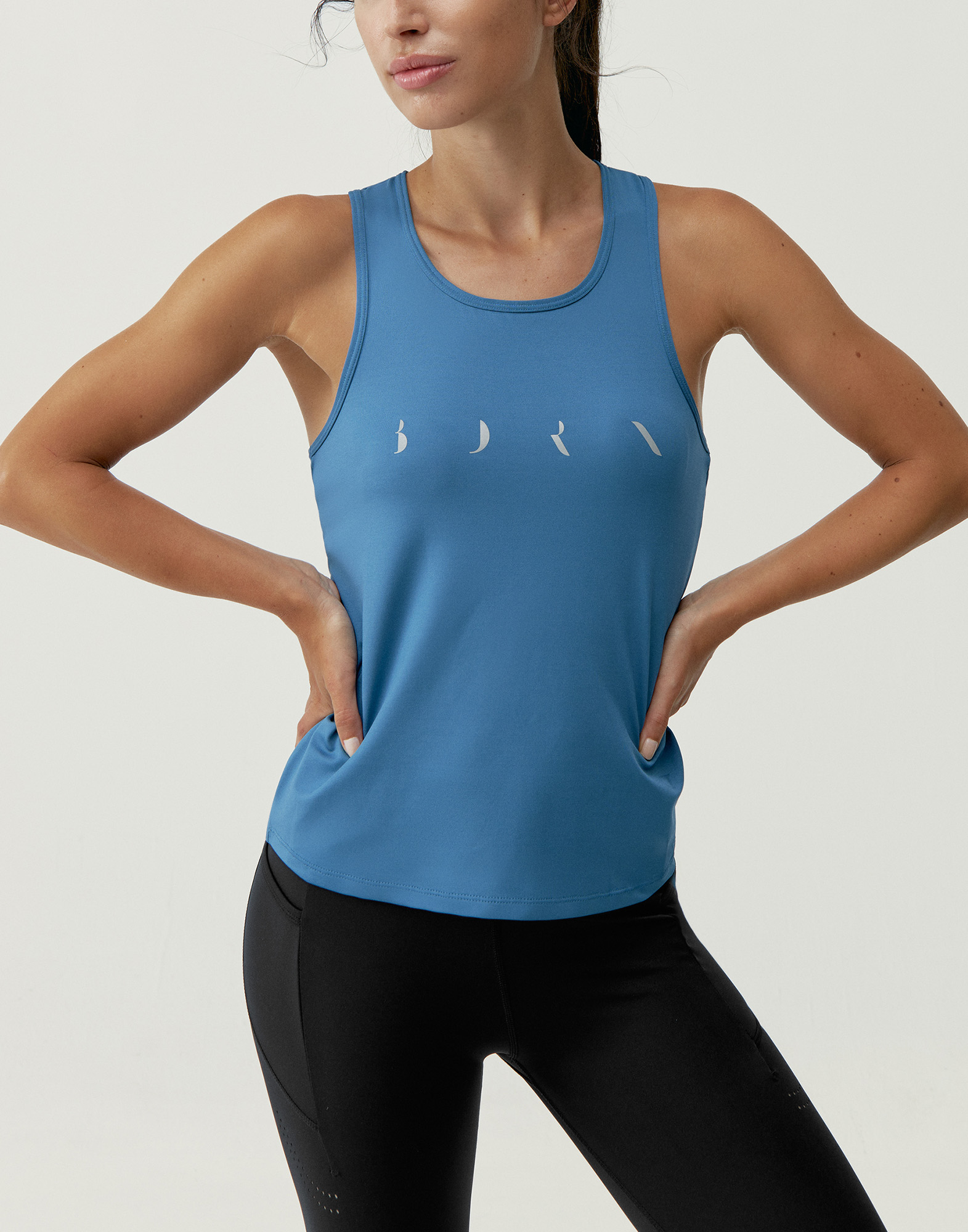 Sleeveless performance sports t-shirt BORN Blue