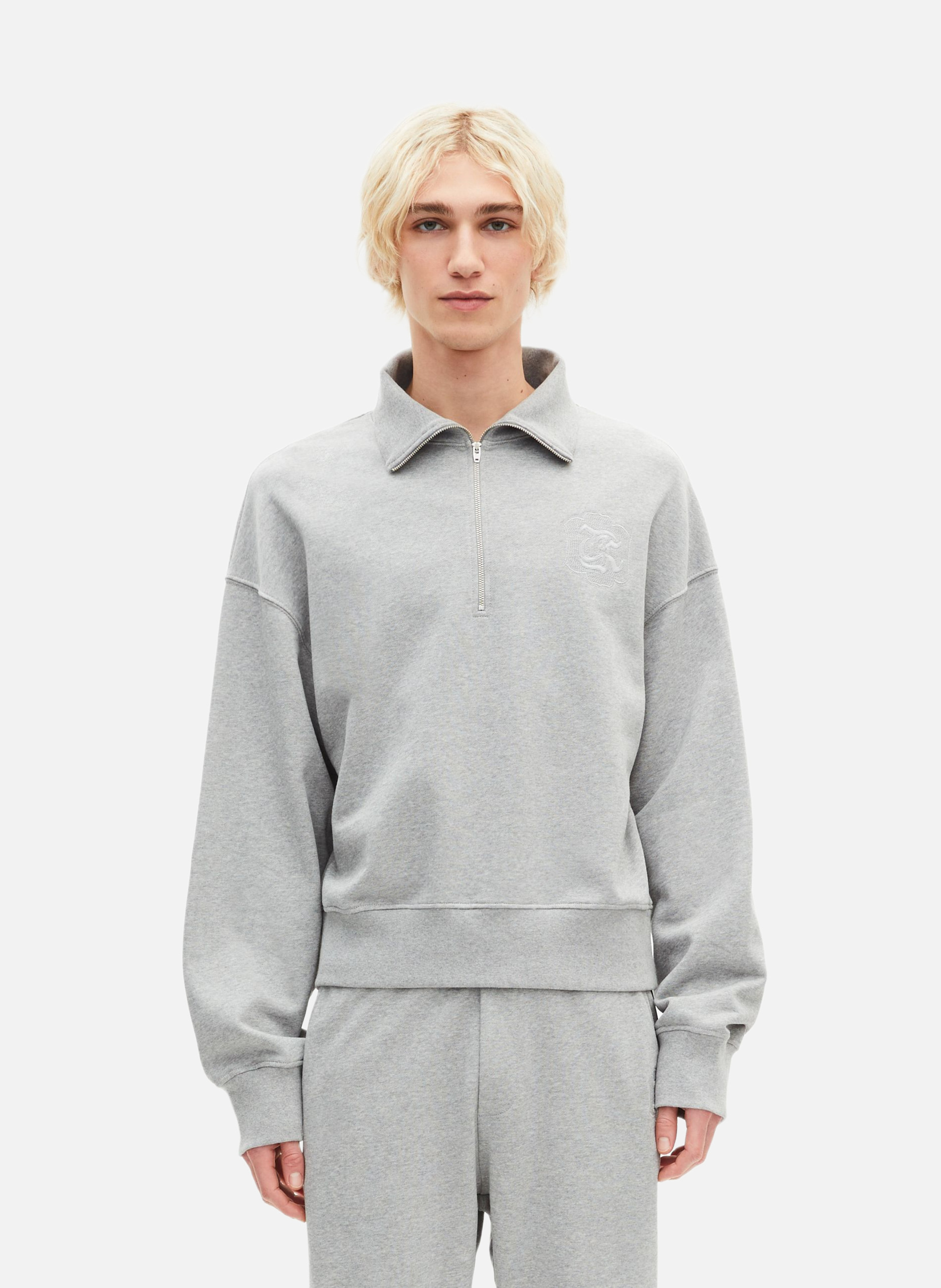 Zipped high-neck sweatshirt THE KOOPLES Grey