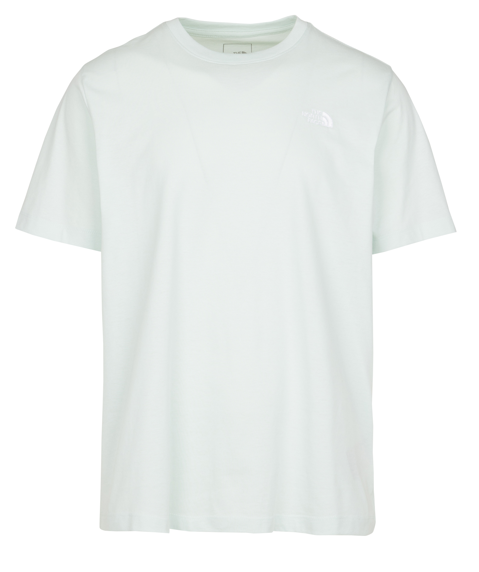 Recht, katoenen T-shirt met ronde hals en borduursel THE NORTH FACE