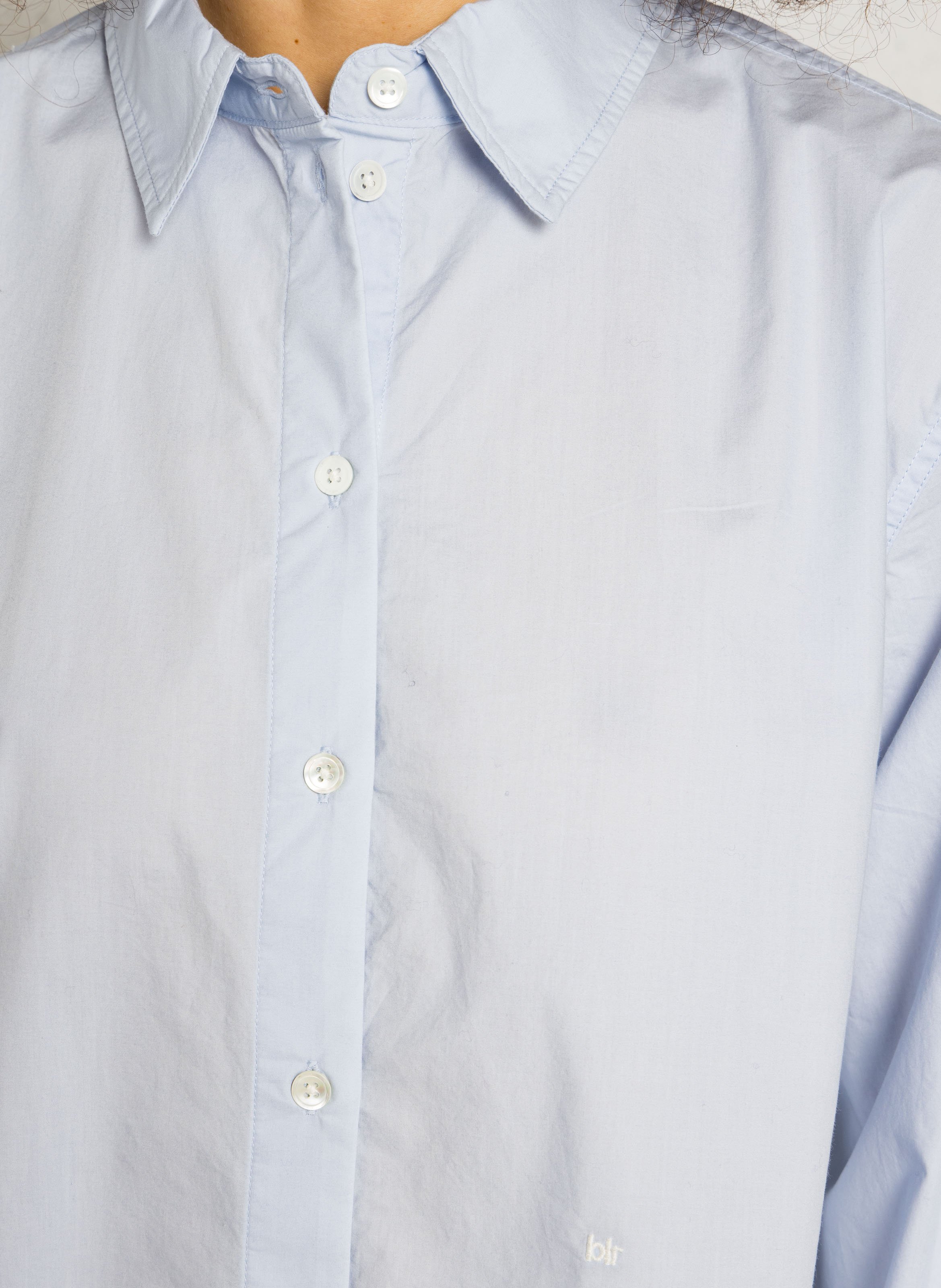 Loose-fit cotton shirt with classic collar BELLEROSE Blue