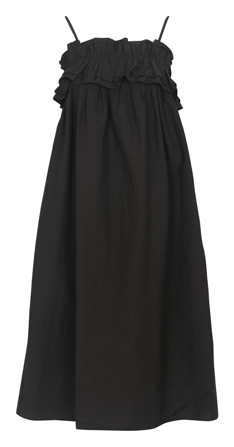 Langes Baumwollkleid SEE U SOON Schwarz