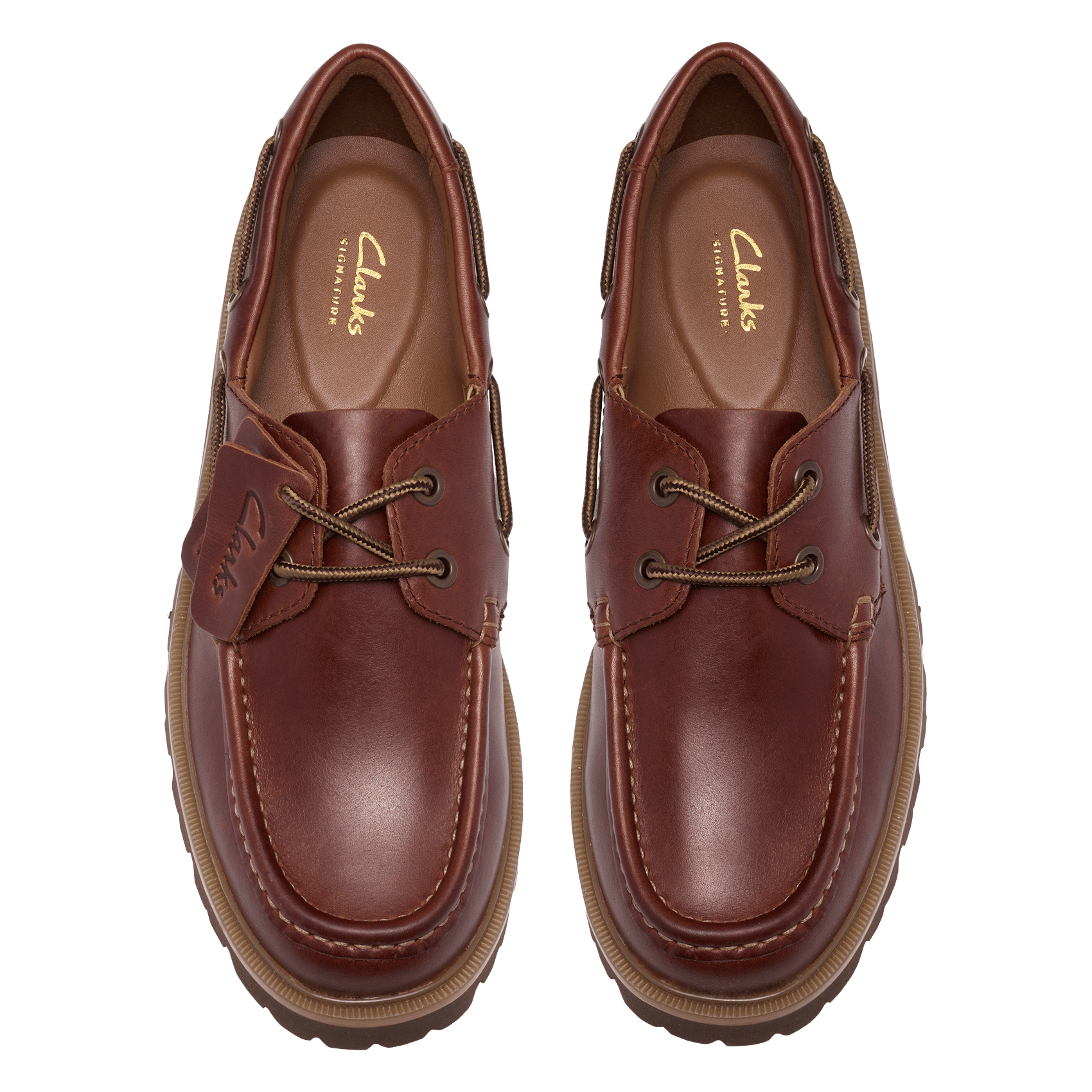 Bootschoenen van leer CLARKS Bruin