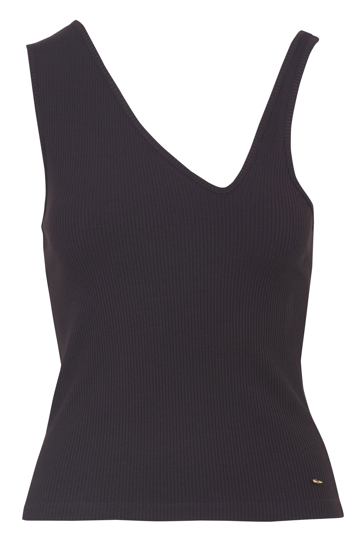 Débardeur asymétrique moulant  DES PETITS HAUTS Marron