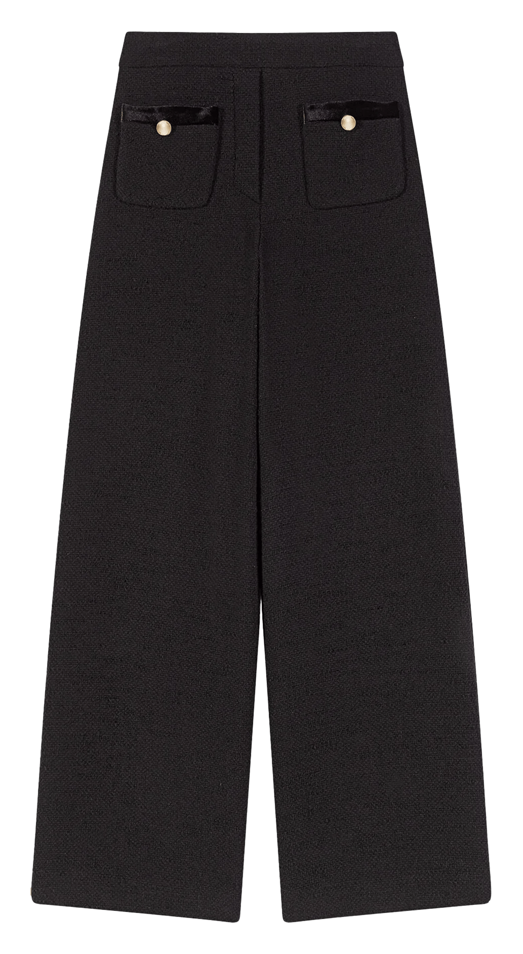 Straight-cut tweed pants MAJE Black