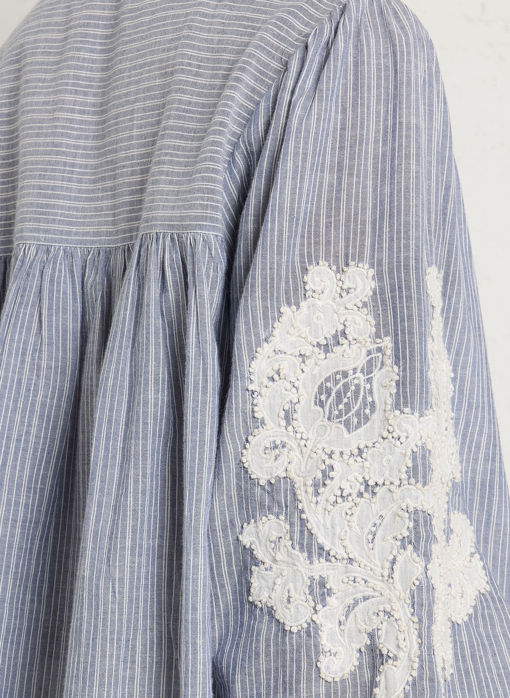 Round-neck organic cotton blouse LOUISE MISHA Blue