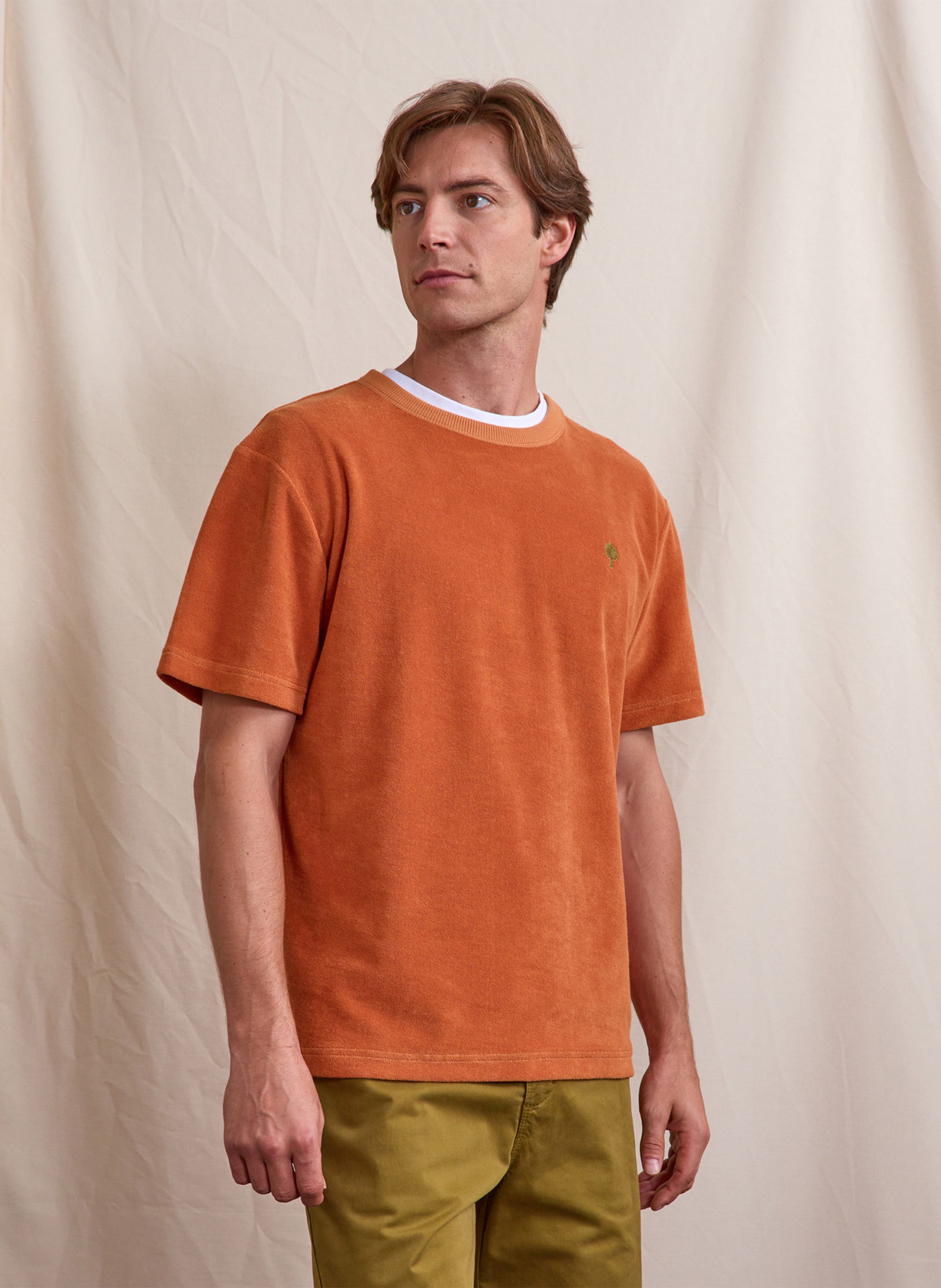 Tee-shirt droit col rond FAGUO Rouge