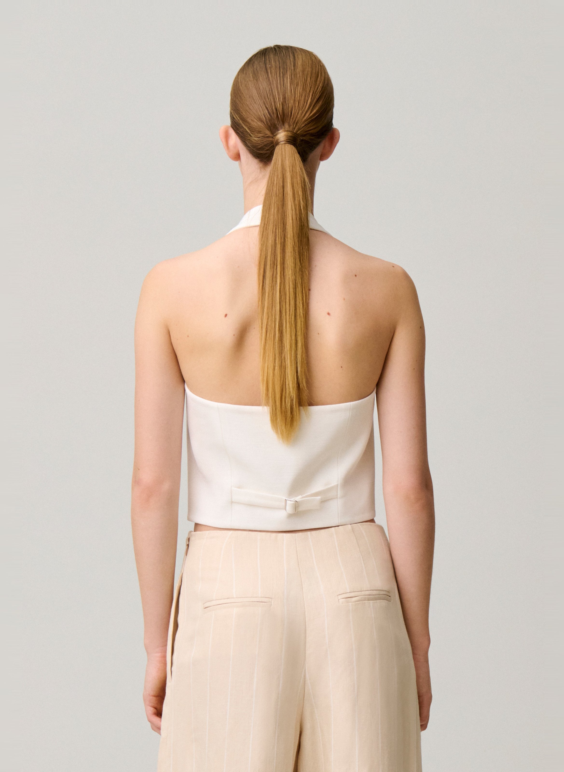 Top met open rug en knoopsluiting CLAUDIE PIERLOT Beige