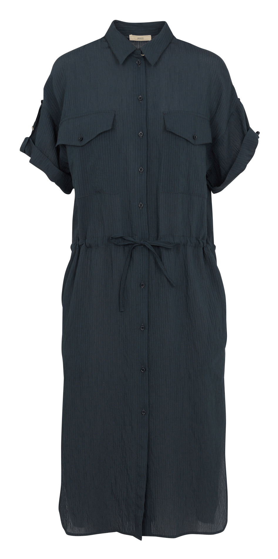 Halflange jurk met klassieke kraag SESSUN Groen