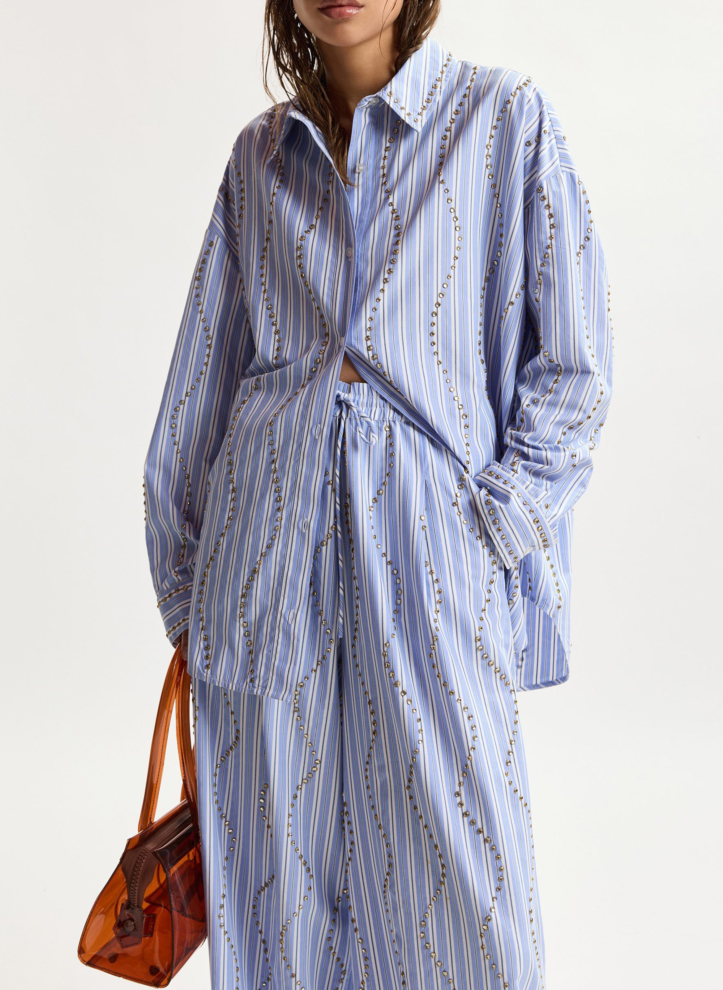 Striped shirt with classic collar ESSENTIEL ANTWERP Blue