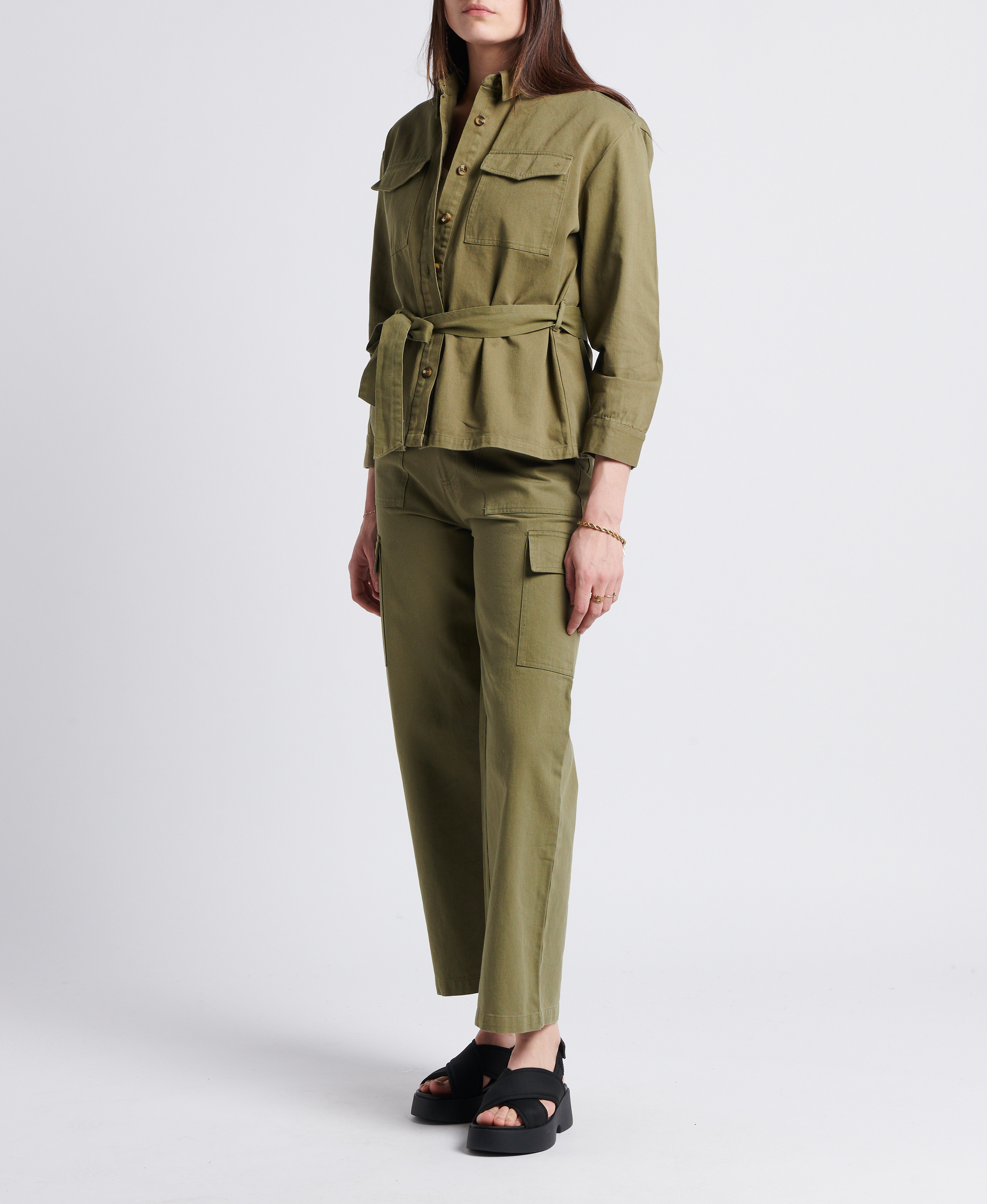 Cotton cargo pants LA PETITE ETOILE Khaki