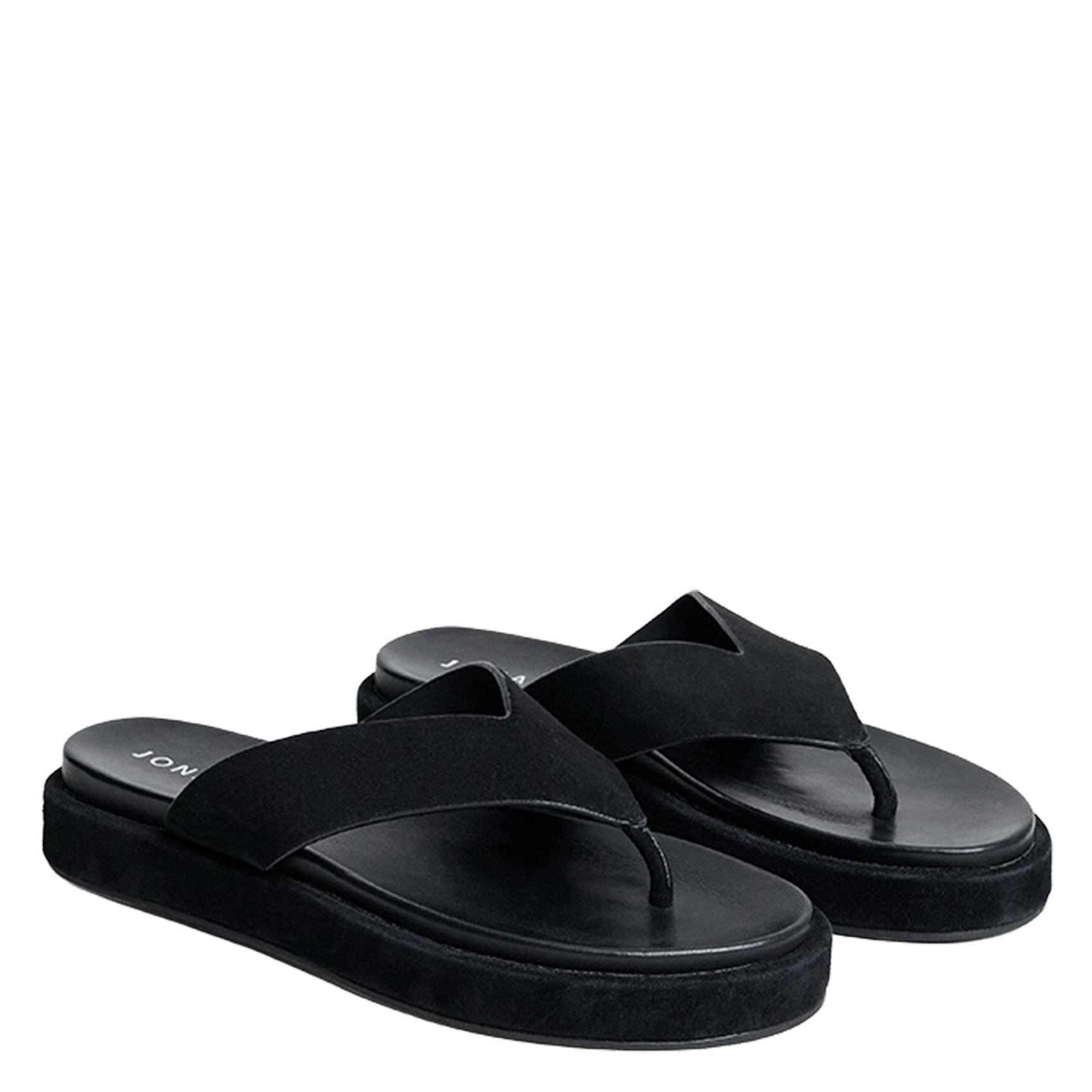 Velvet leather mules JONAK Black