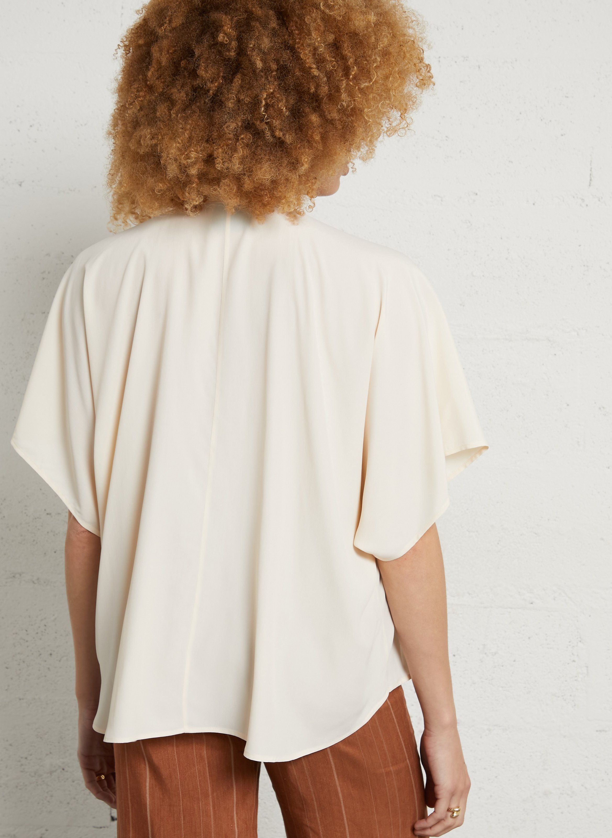 Chemise oversize col rond MOMONI Beige