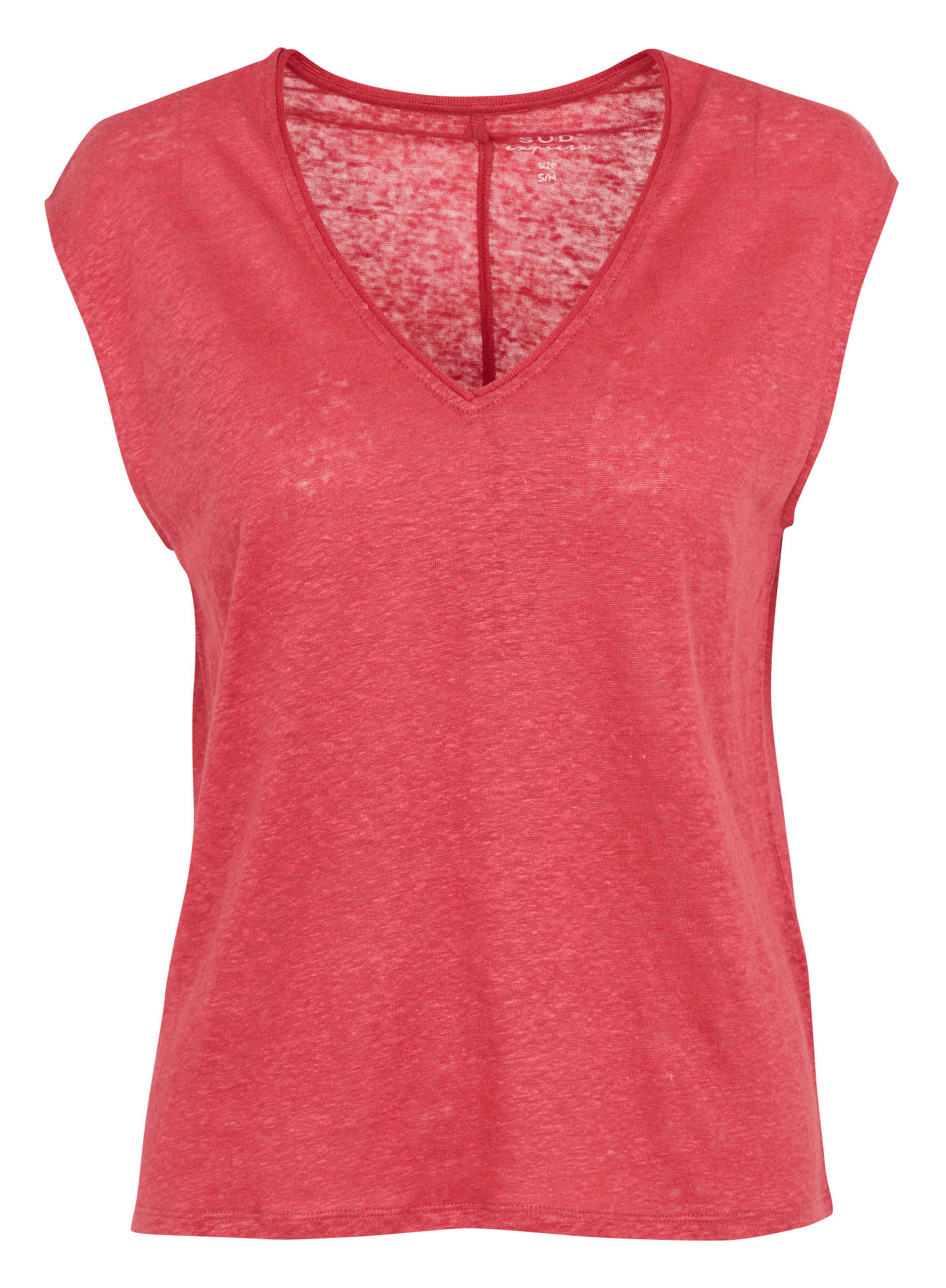 Leinen-Tanktop mit V-Ausschnitt SUD EXPRESS
