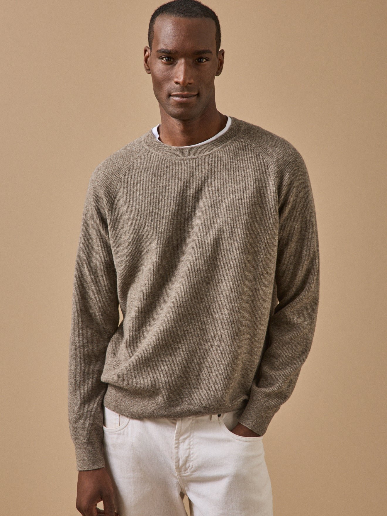 Warm fine knit sweater CYRILLUS Beige