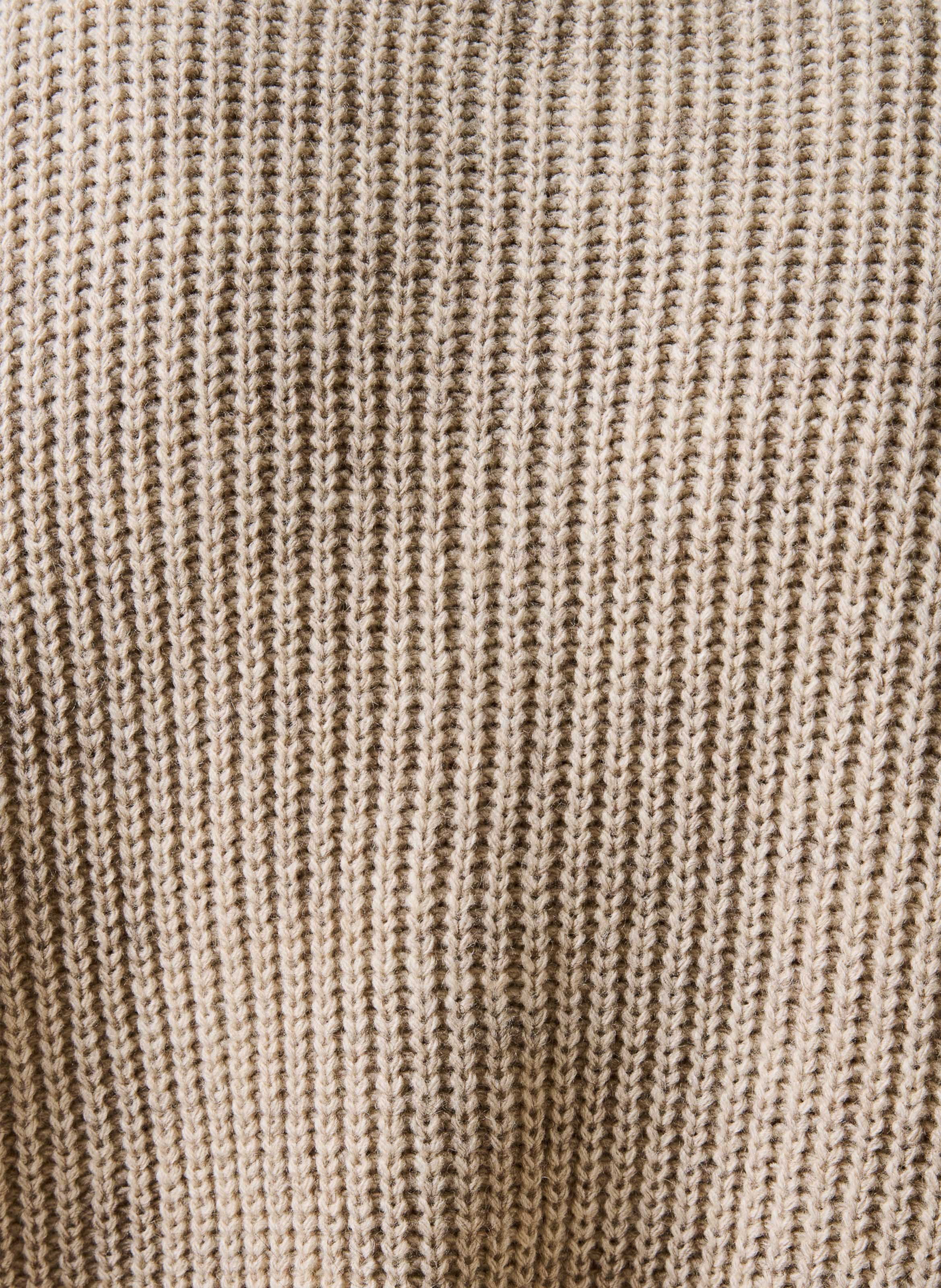 Cardigan col rond en laine mélangé LA FEE MARABOUTEE Beige
