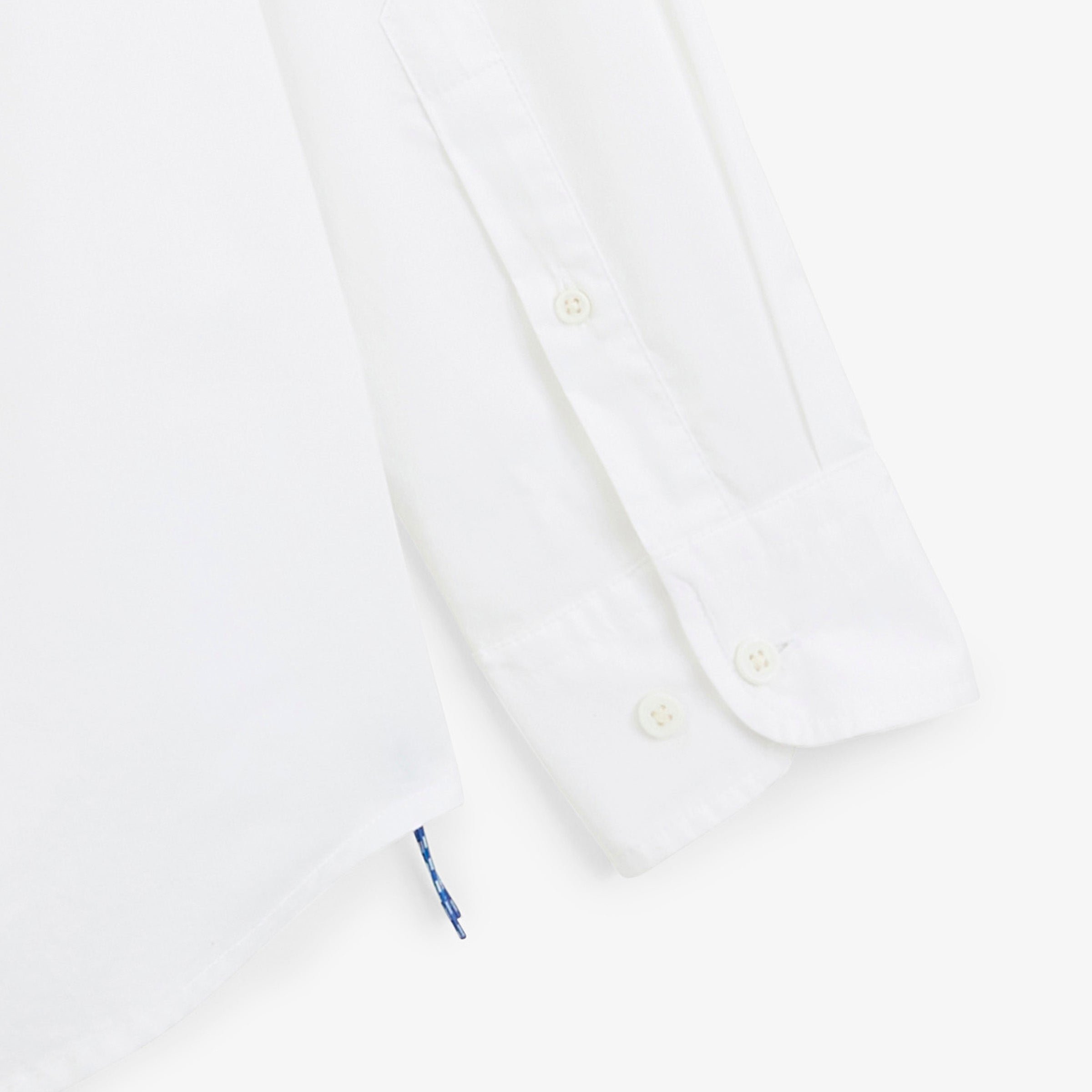 SBPLAY white stretch twill long-sleeved shirt SERGE BLANCO White