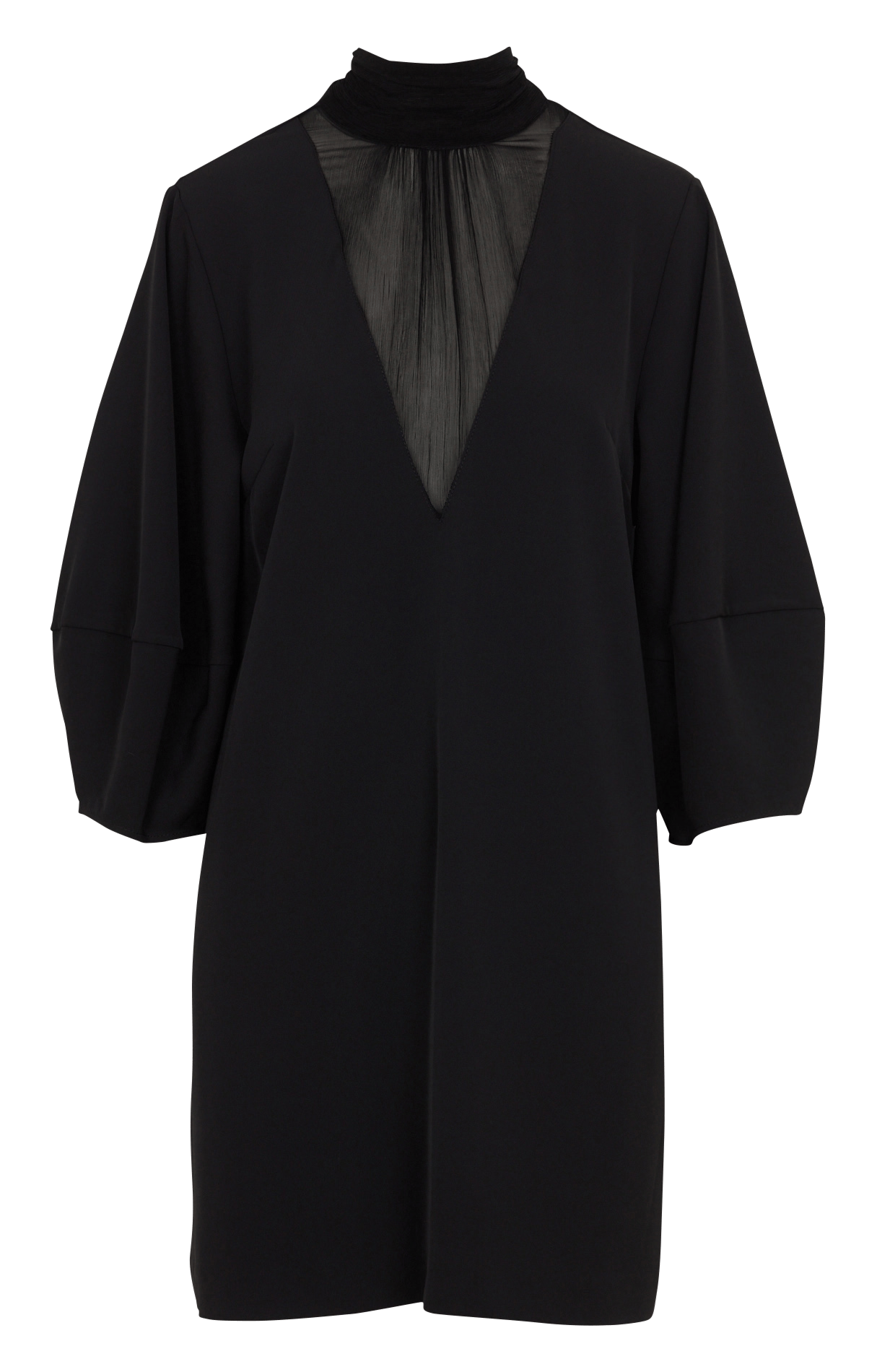 Short straight dress with 3/4-length sleeves IMPERIAL