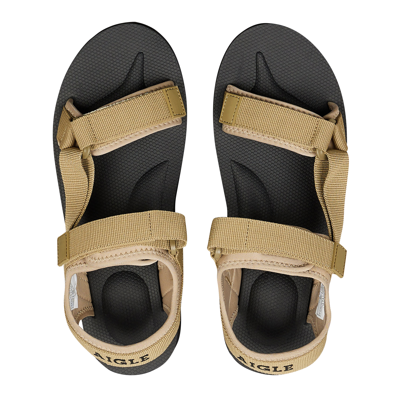 Sandales plates à scratch AIGLE Beige