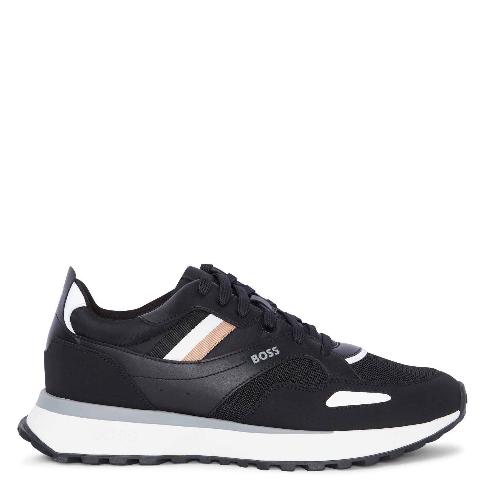 Low-top round-toe trainers BOSS Black
