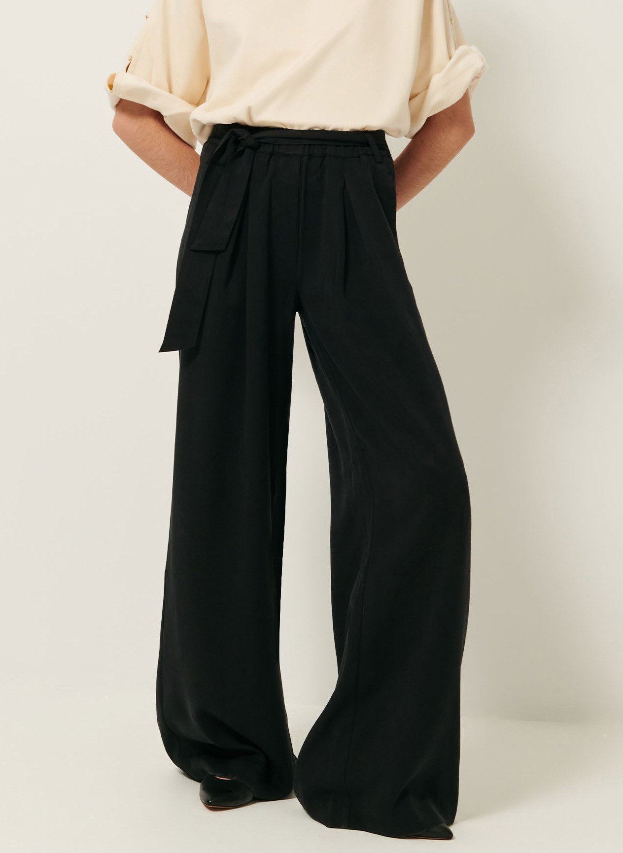 Wide trousers SESSUN Black