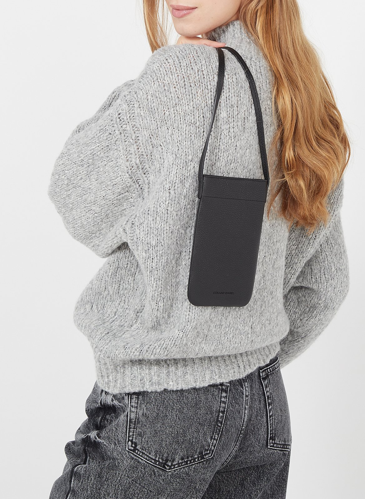 Mini sac bandoulière en cuir GERARD DAREL Noir