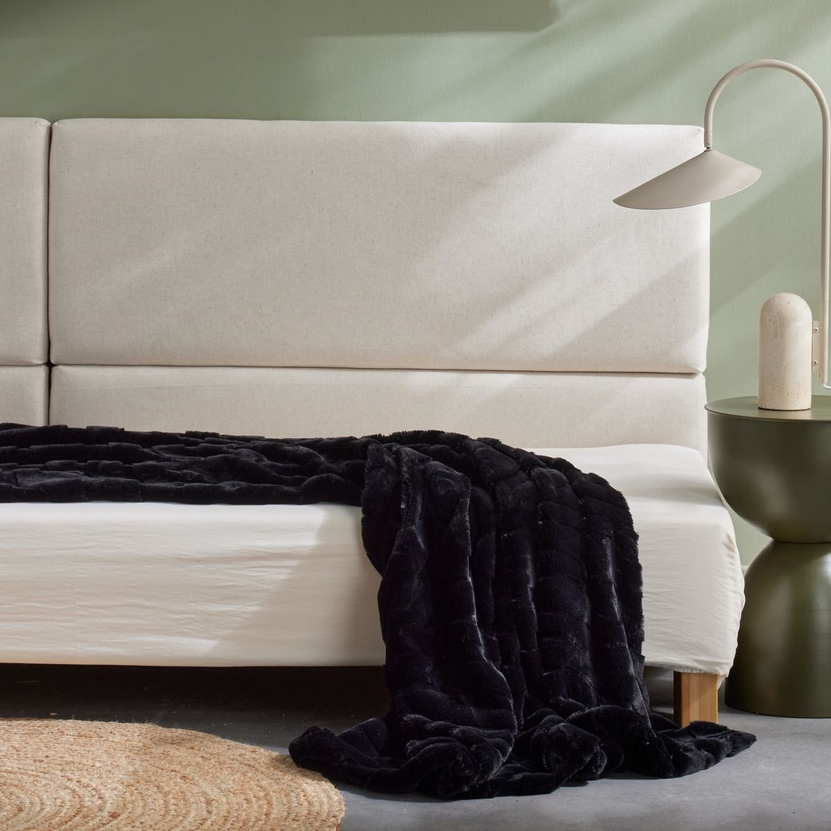 Jacquard plaid TODAY LINGE DE MAISON Black