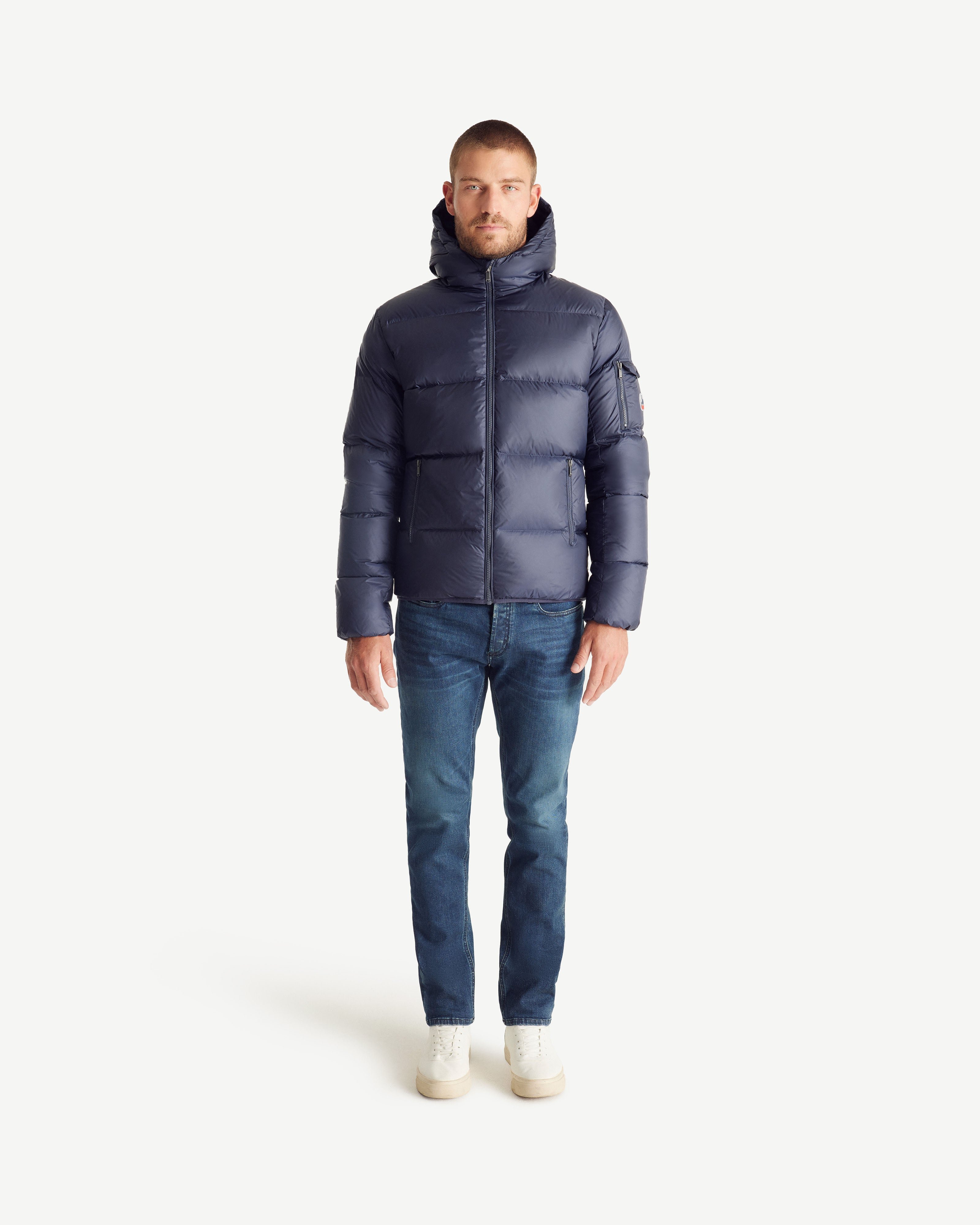 Java hooded puffer jacket for extreme cold JOTT Blue