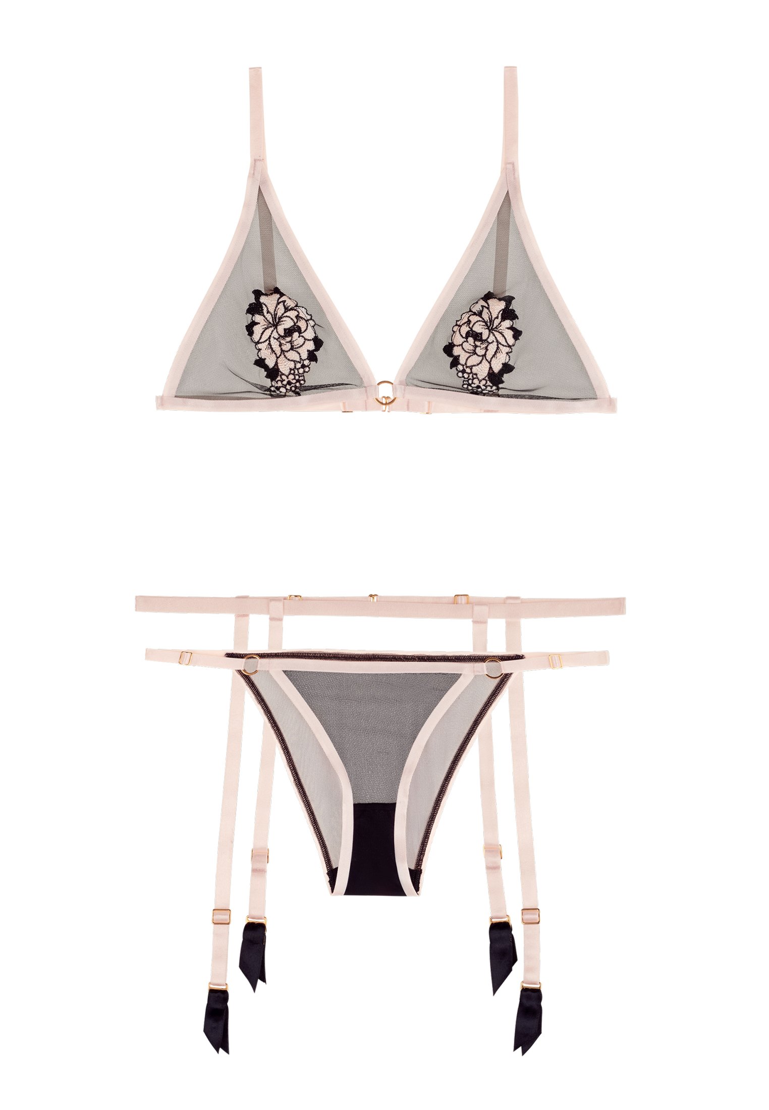 Cherished flowers set AUBADE Black