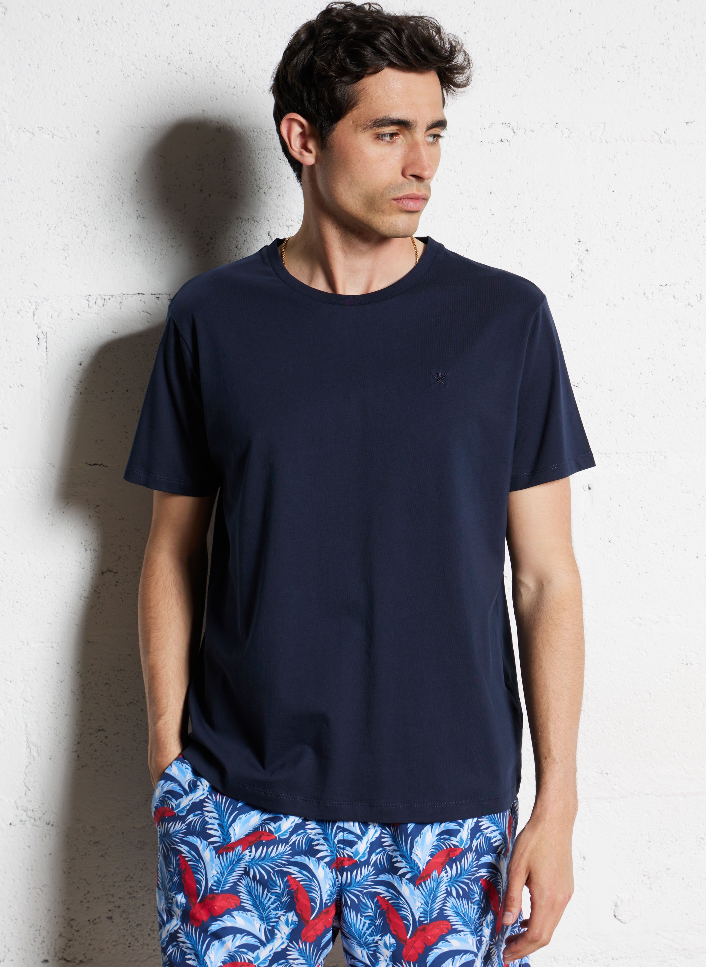 Tone-on-tone logo cotton t-shirt HACKETT