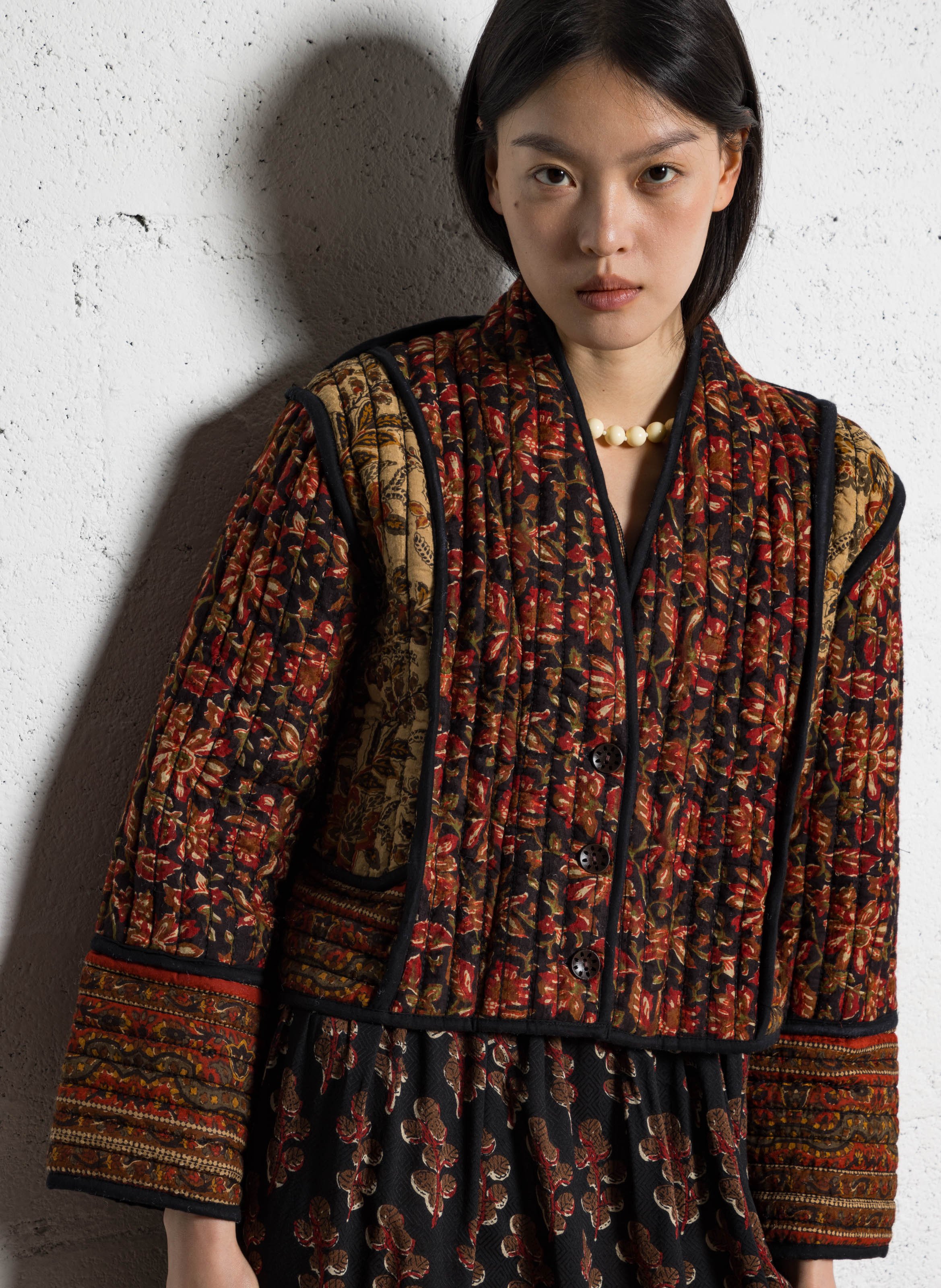 Cotton jacket with top stitching MAISON HOTEL Orange