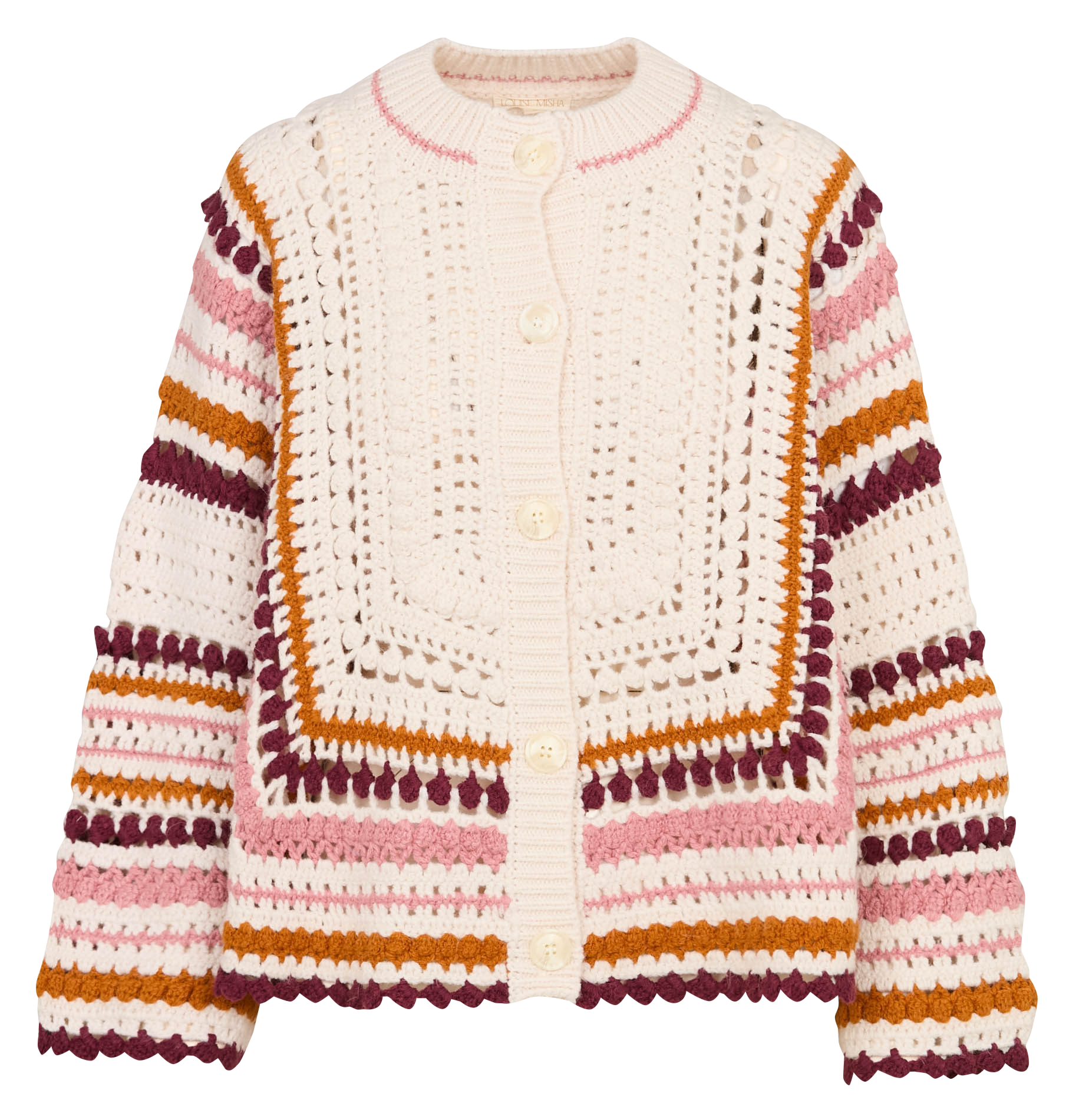 Striped seaside-inspired cardigan with wool LOUISE MISHA Multicolored