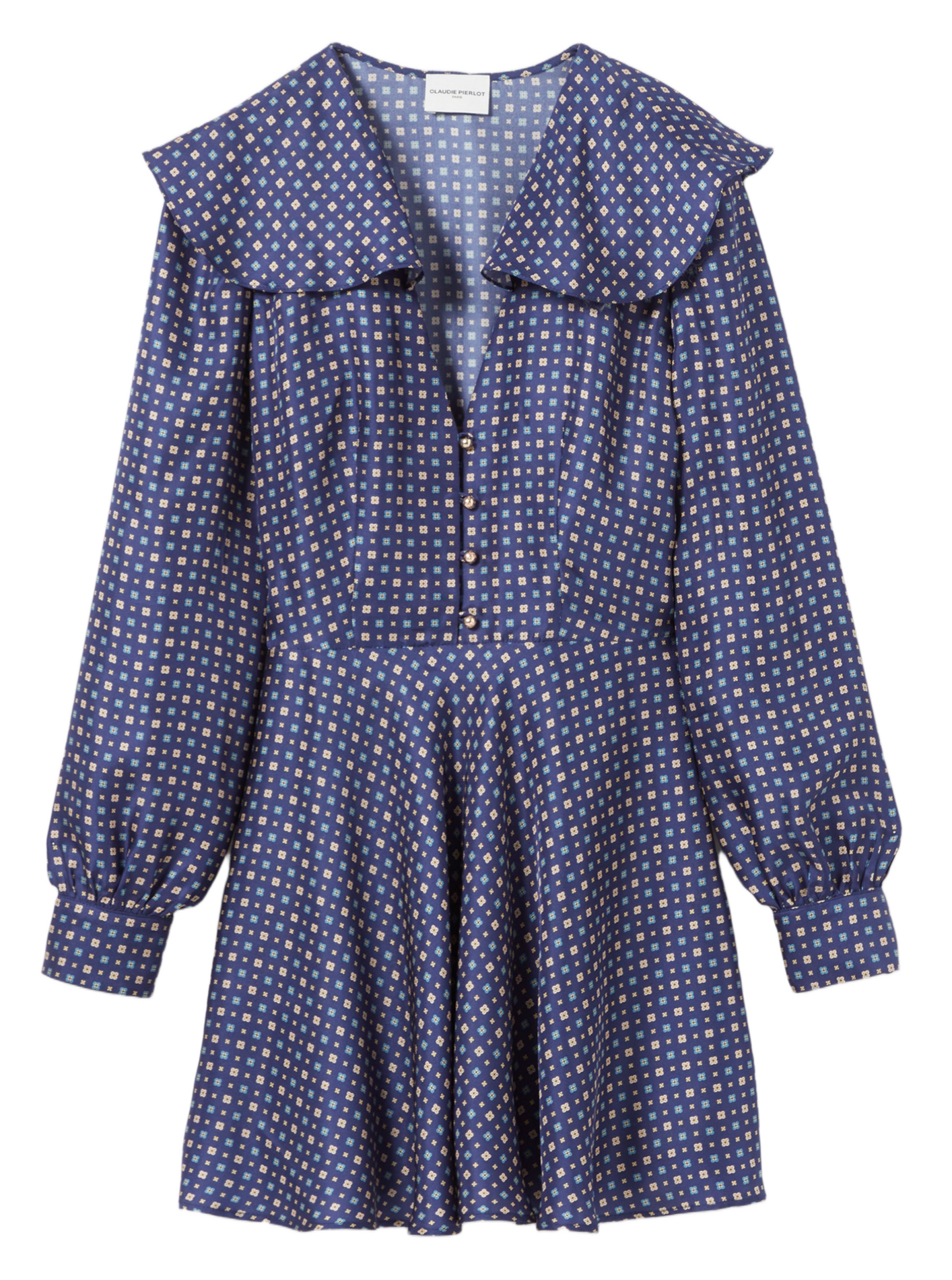 Robe courte en soie imprimée CLAUDIE PIERLOT Multicolore