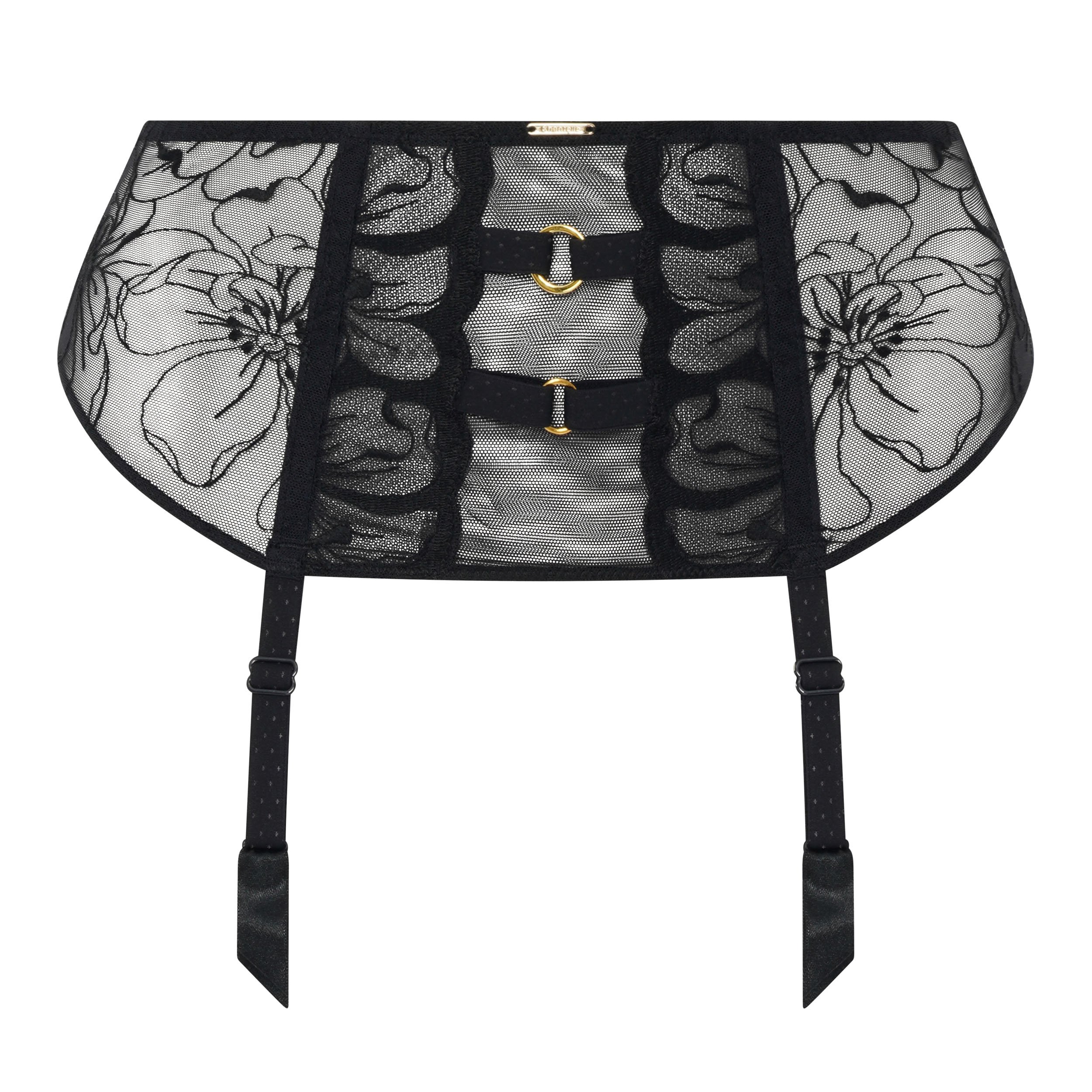Serre-taille broderie florale CHANTELLE Noir