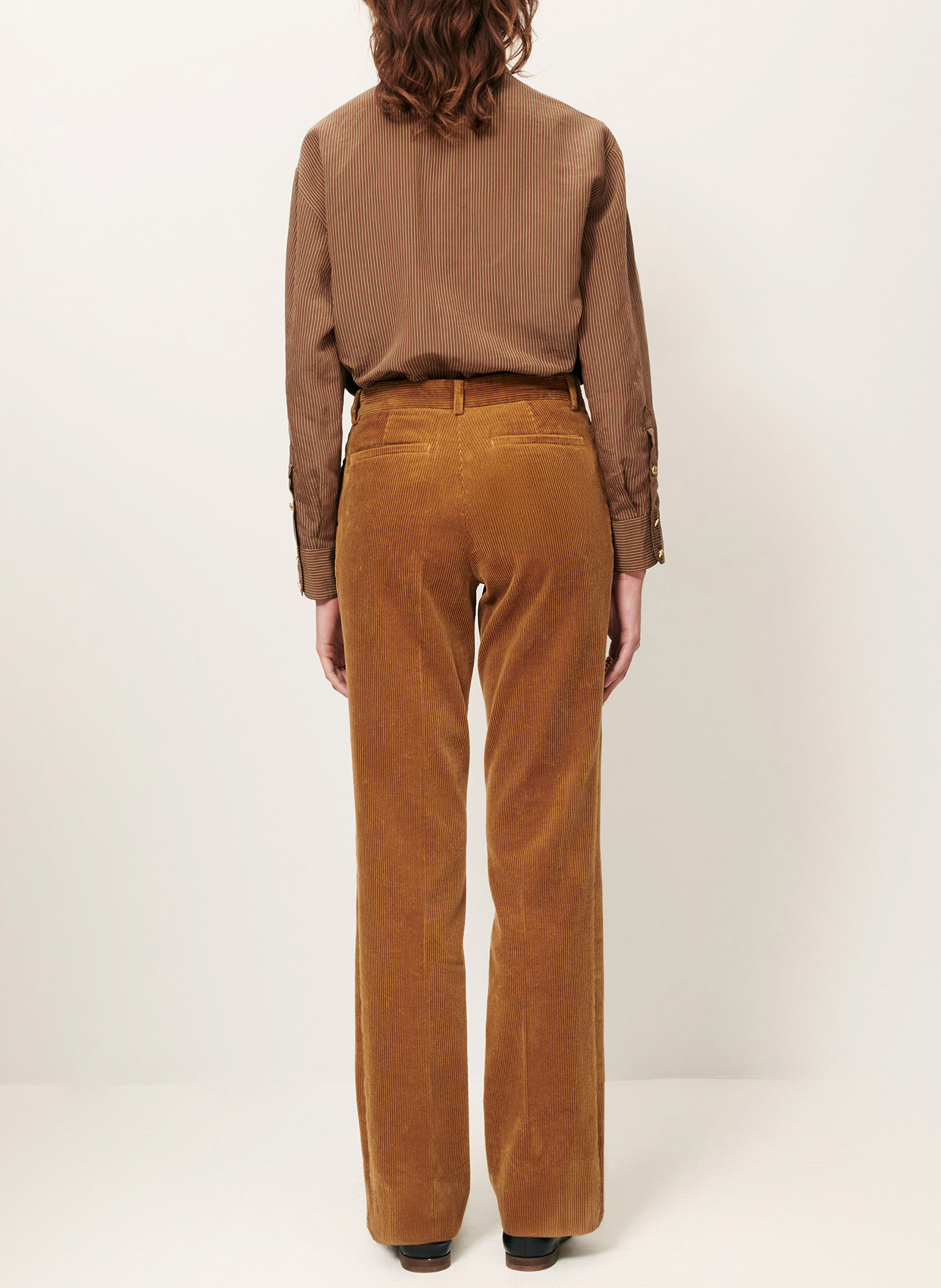 Pantalon droit en coton mélangé SESSUN Marron
