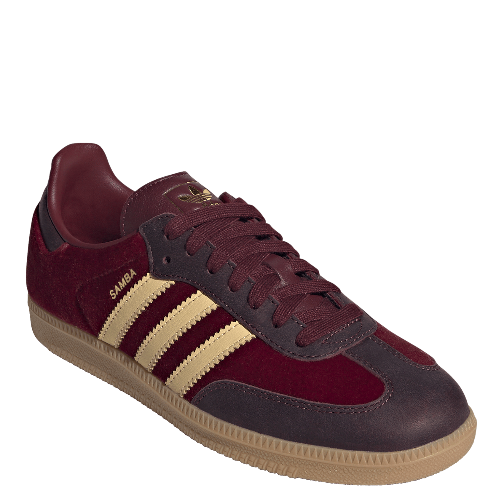Baskets basses en cuir ADIDAS Marron