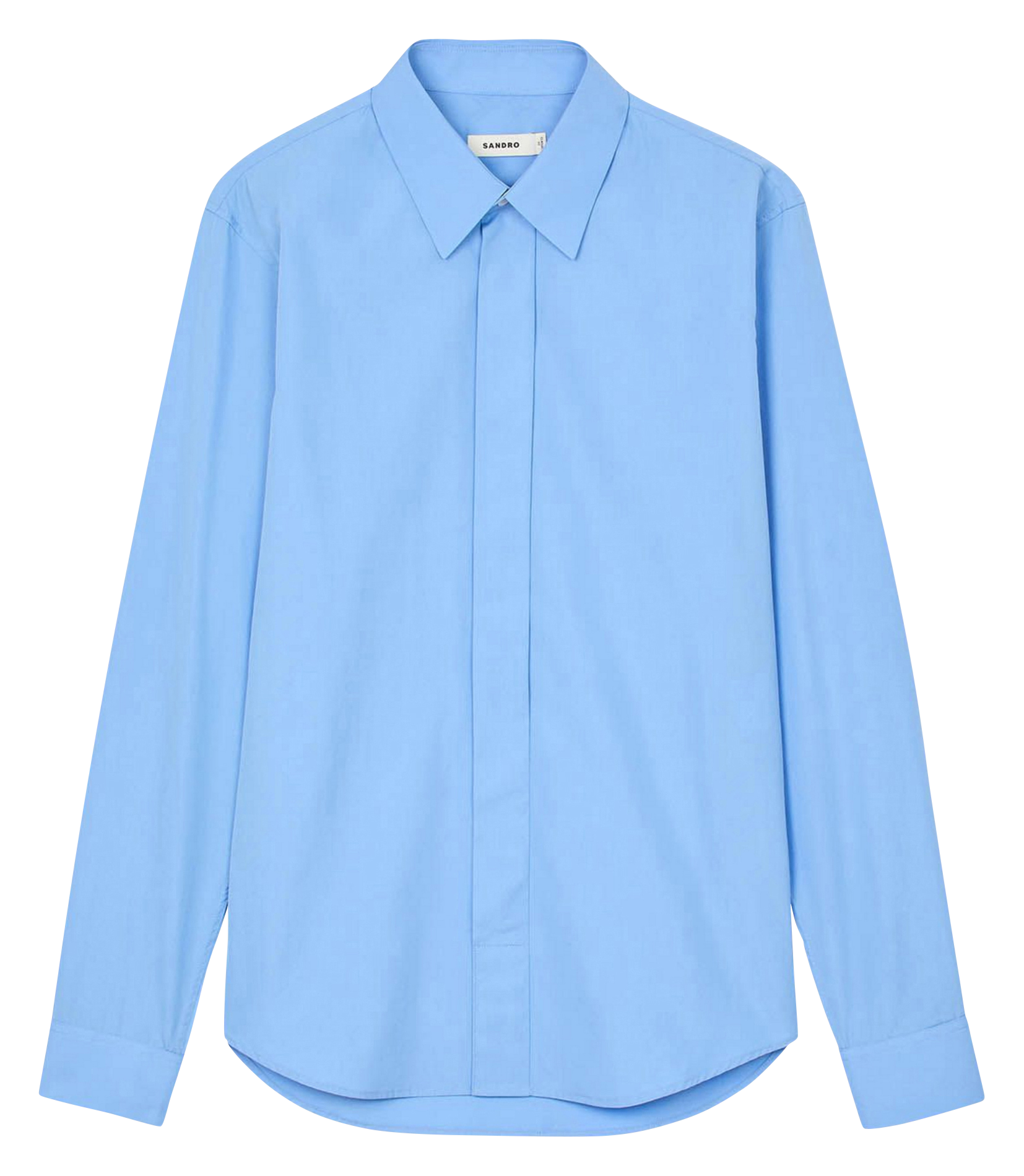 Cotton shirt with classic collar SANDRO Blue