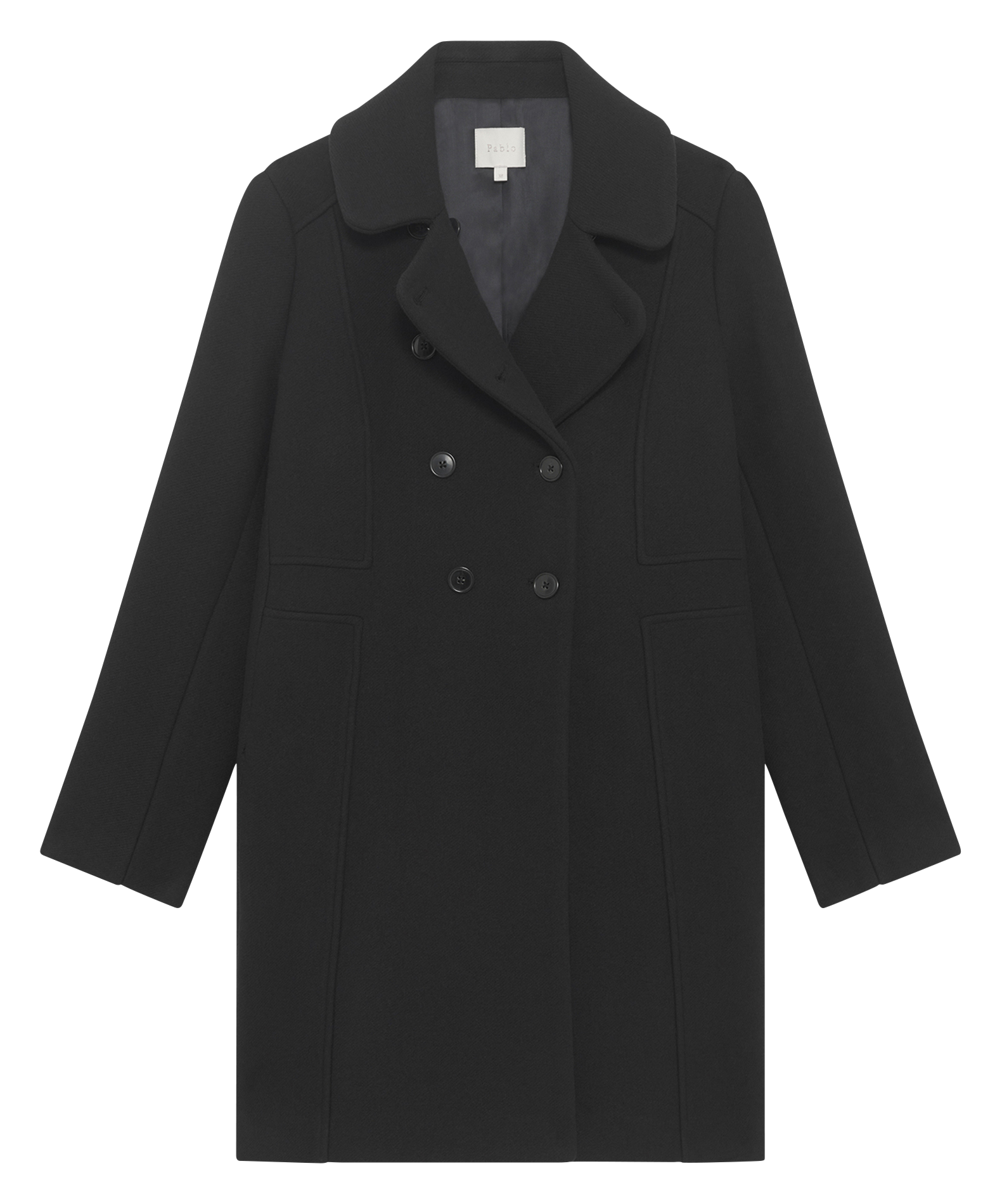 Belted wool-blend coat PABLO Blue