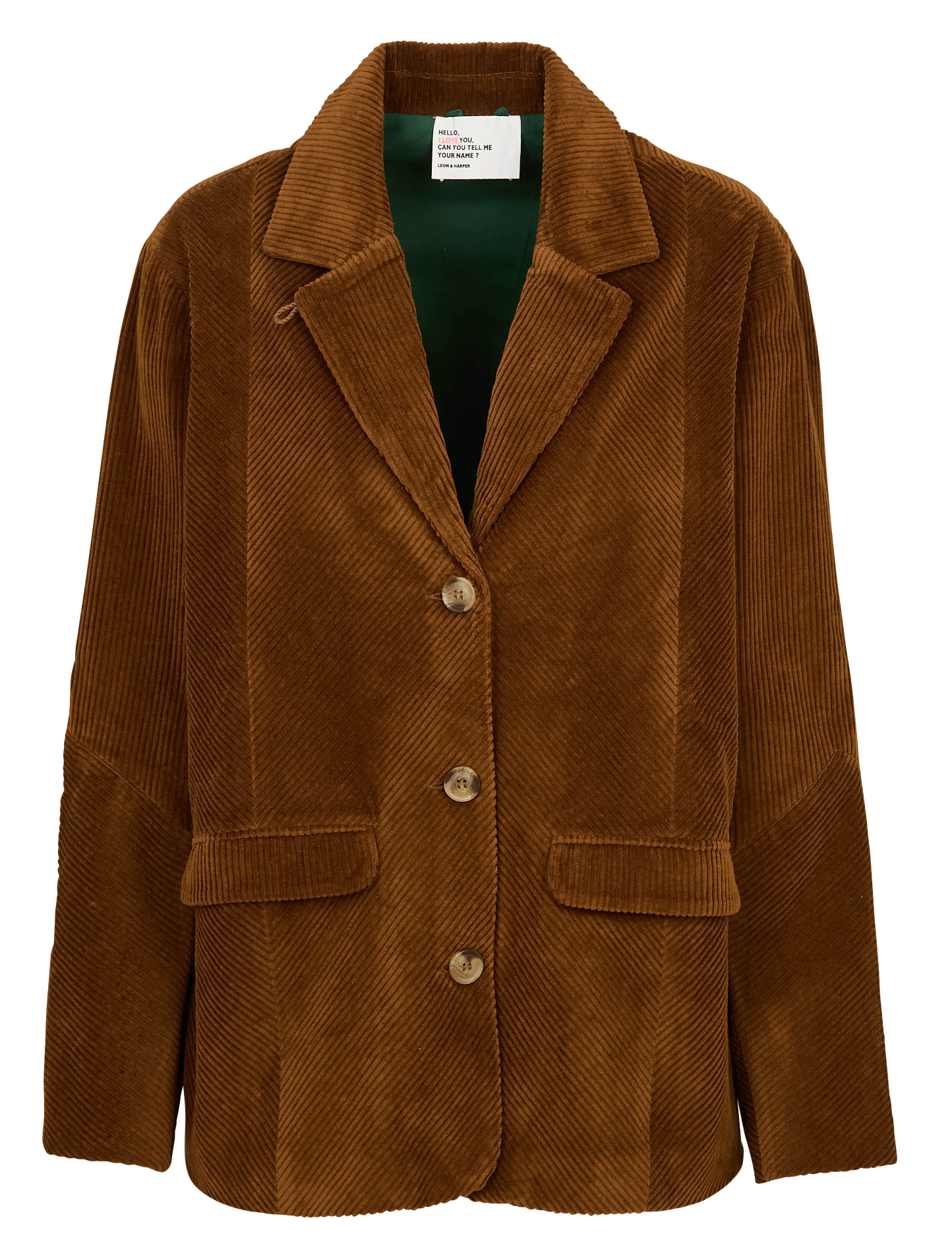 Chaqueta sastre de pana LEON & HARPER Marron