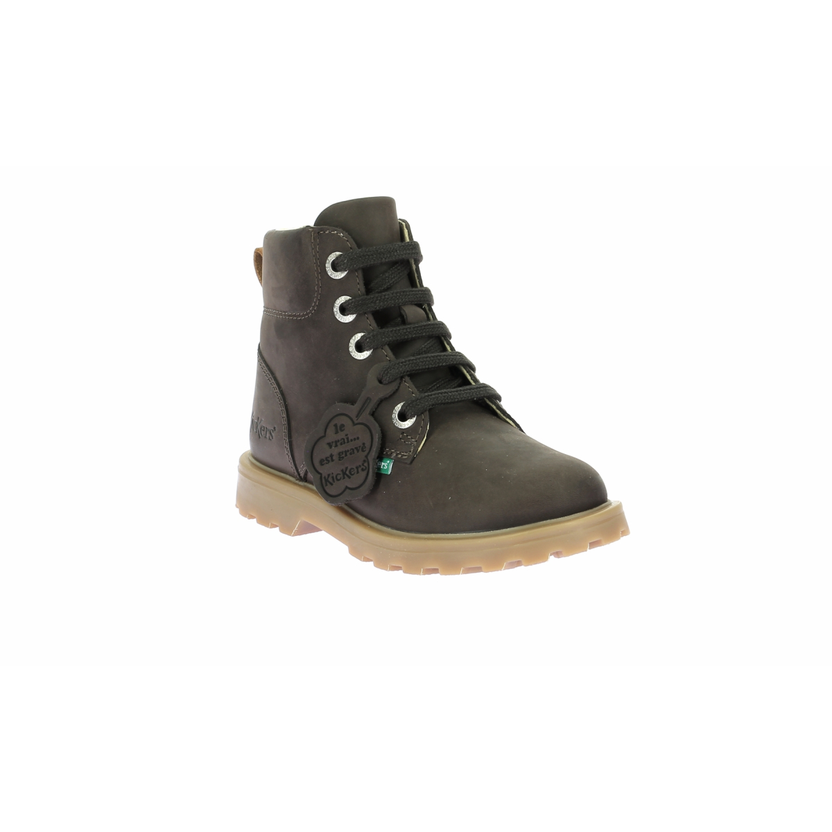 Faux leather booties KICKERS Brown