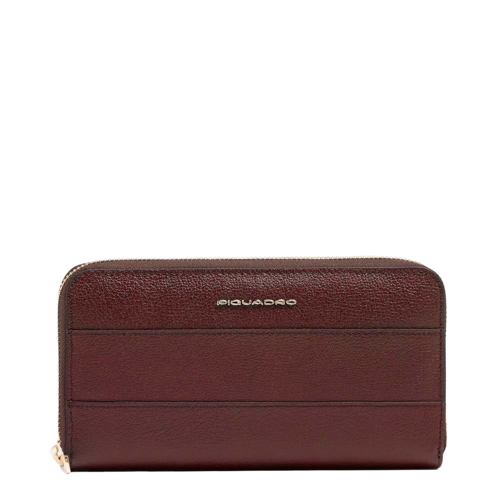 Grand portefeuille femme avec 4 soufflets, porte-monnaie, porte-cartes de crédit et protection rfid PIQUADRO Rouge