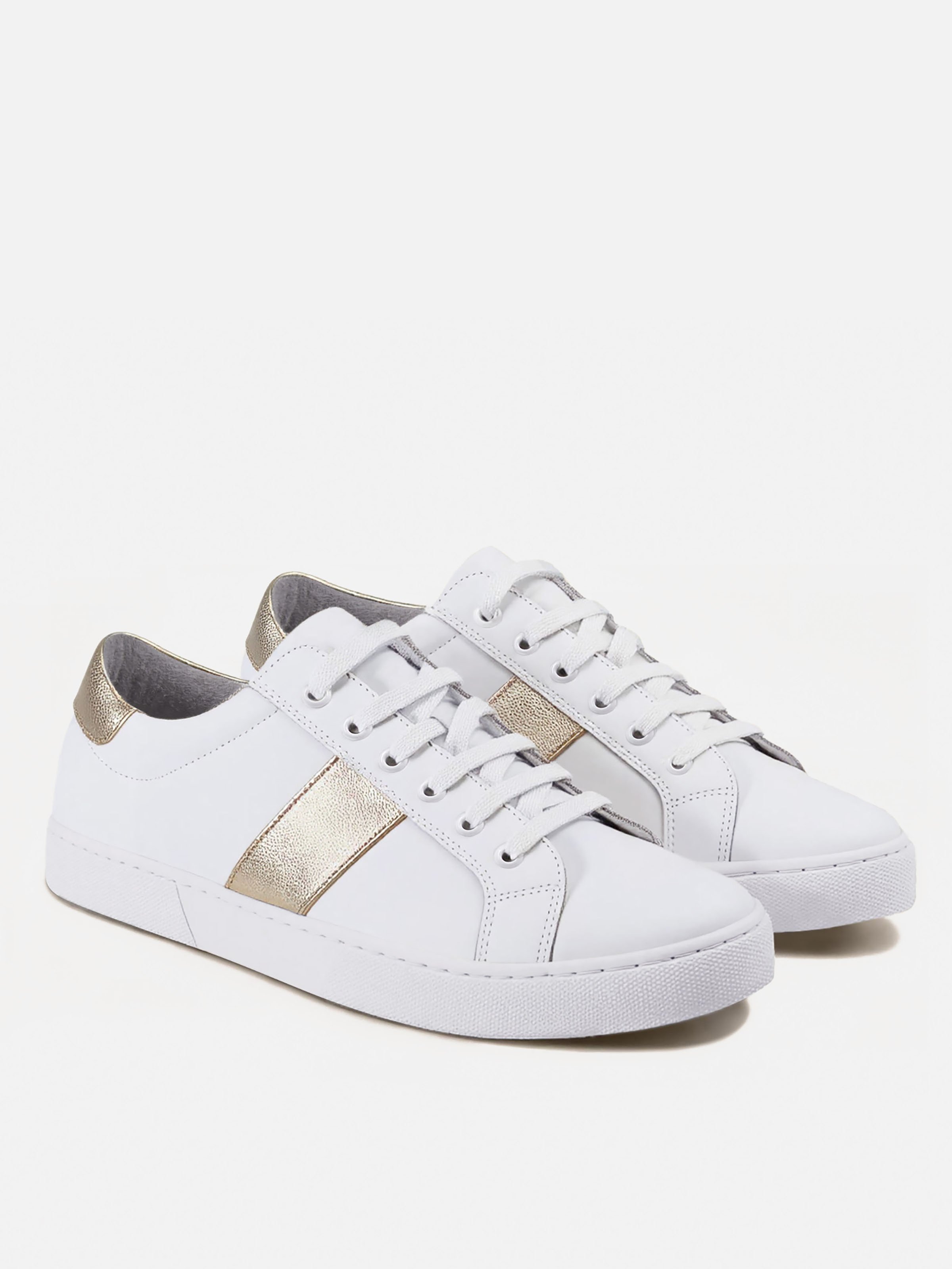 Victory leather lace-up sneakers JULES & JENN White