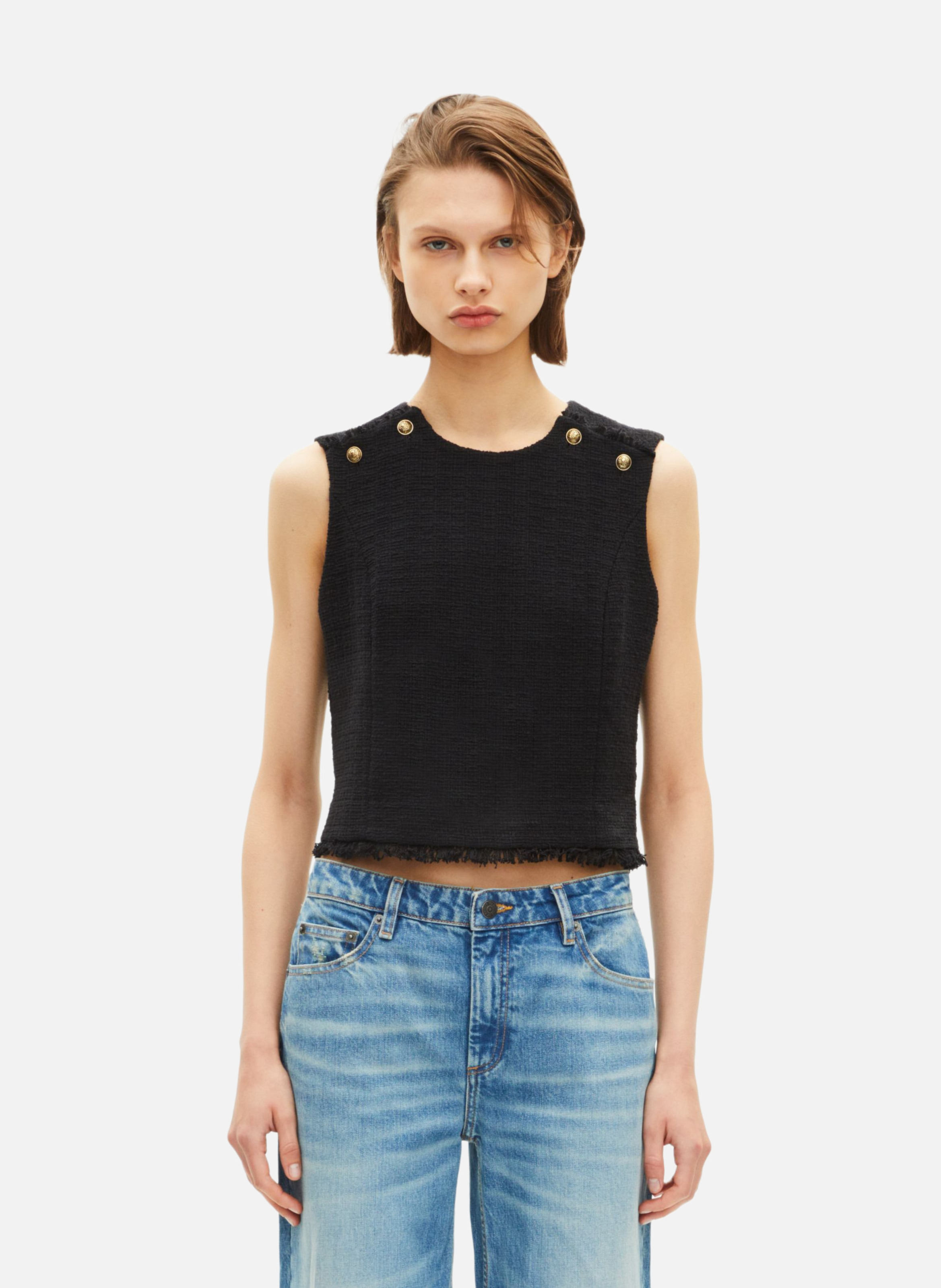 Tweed top THE KOOPLES Black