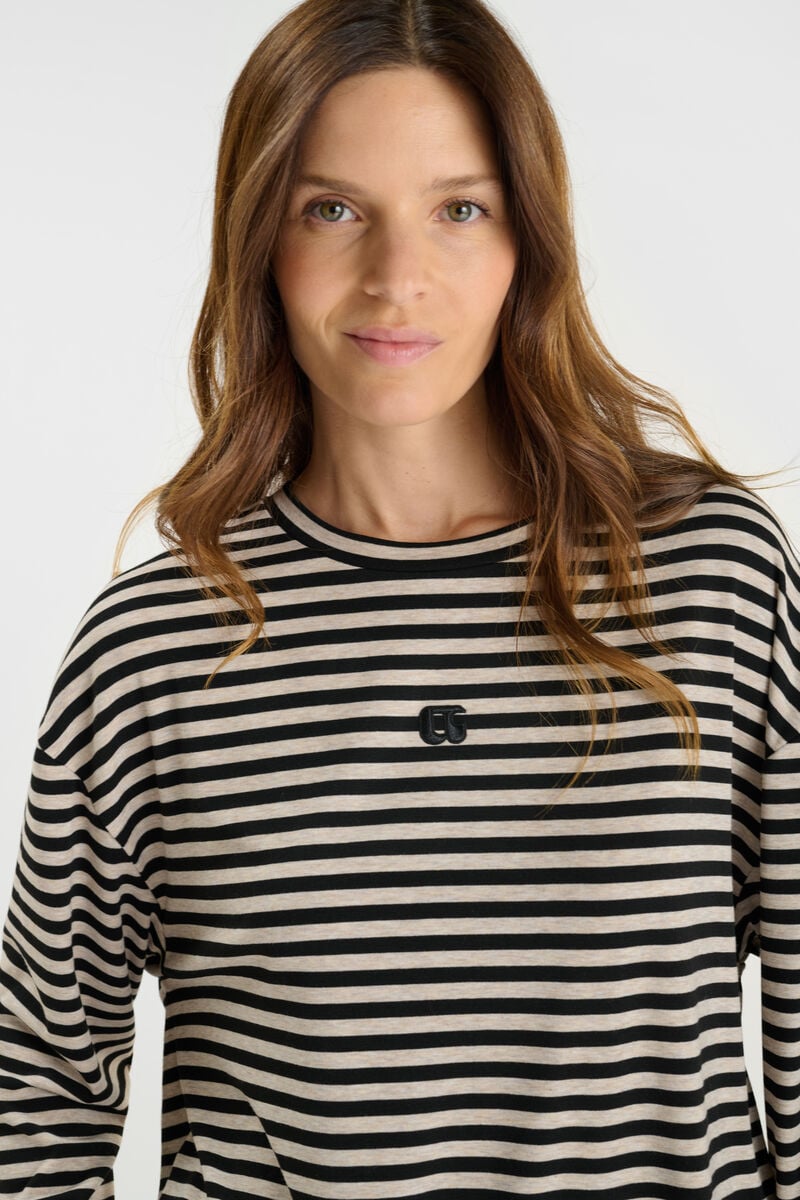 Tommy Badge T-shirt LE TEMPS DES CERISES Black
