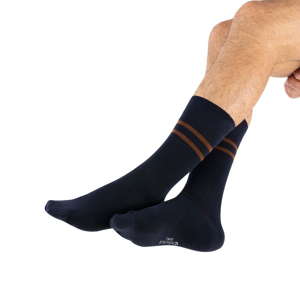 Set of 2 pairs of men's mid-high fancy socks by Eminence EMINENCE Blue